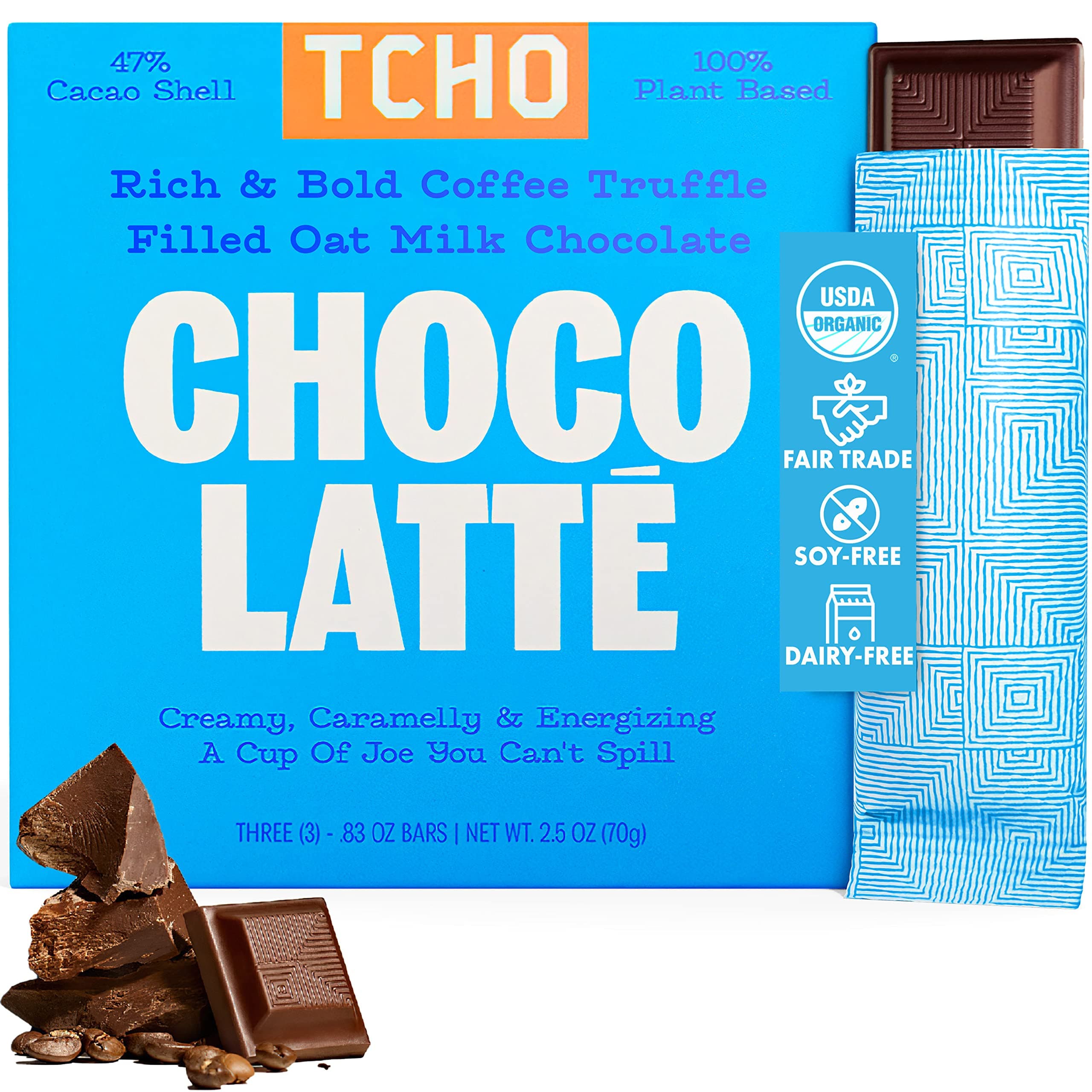 Organic Choco Latte Plant-based Oat Milk Chocolate, 2.47 Ounce