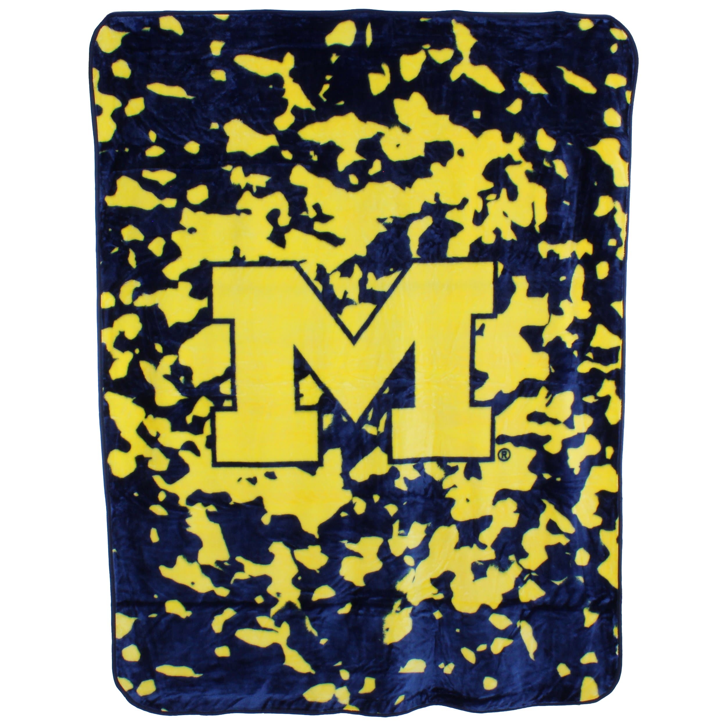 College Covers Everything Comfy Michigan Wolverines Soft Raschel Plush Throw Blanket, 63" x 86