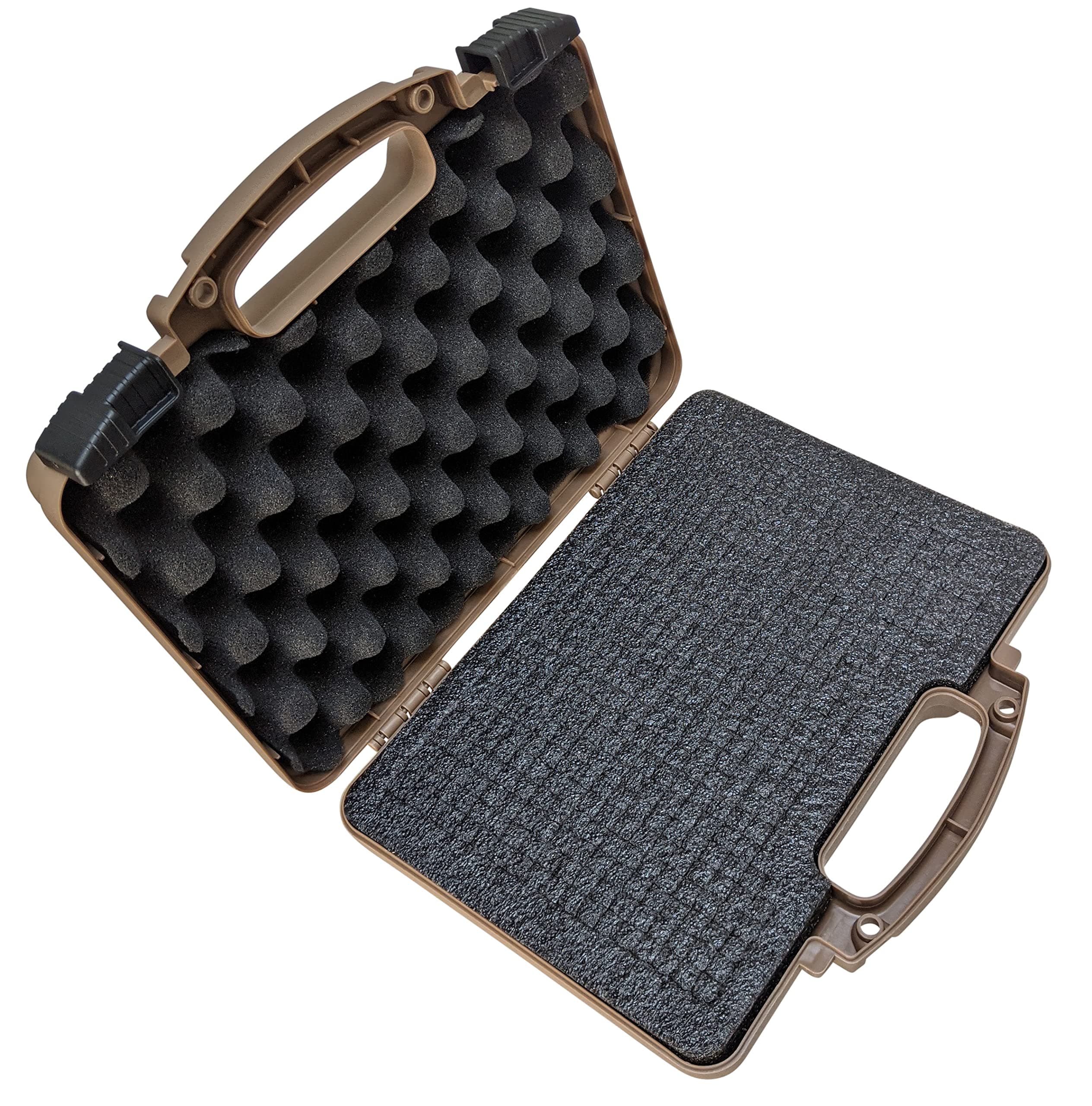 Hard Gun Cases for Handguns - TSA Approved Firearm Travel Case, Military-Grade Pistol Carrying Case with DS3TeK, Dual-Lock System & Customizable EPE Foam