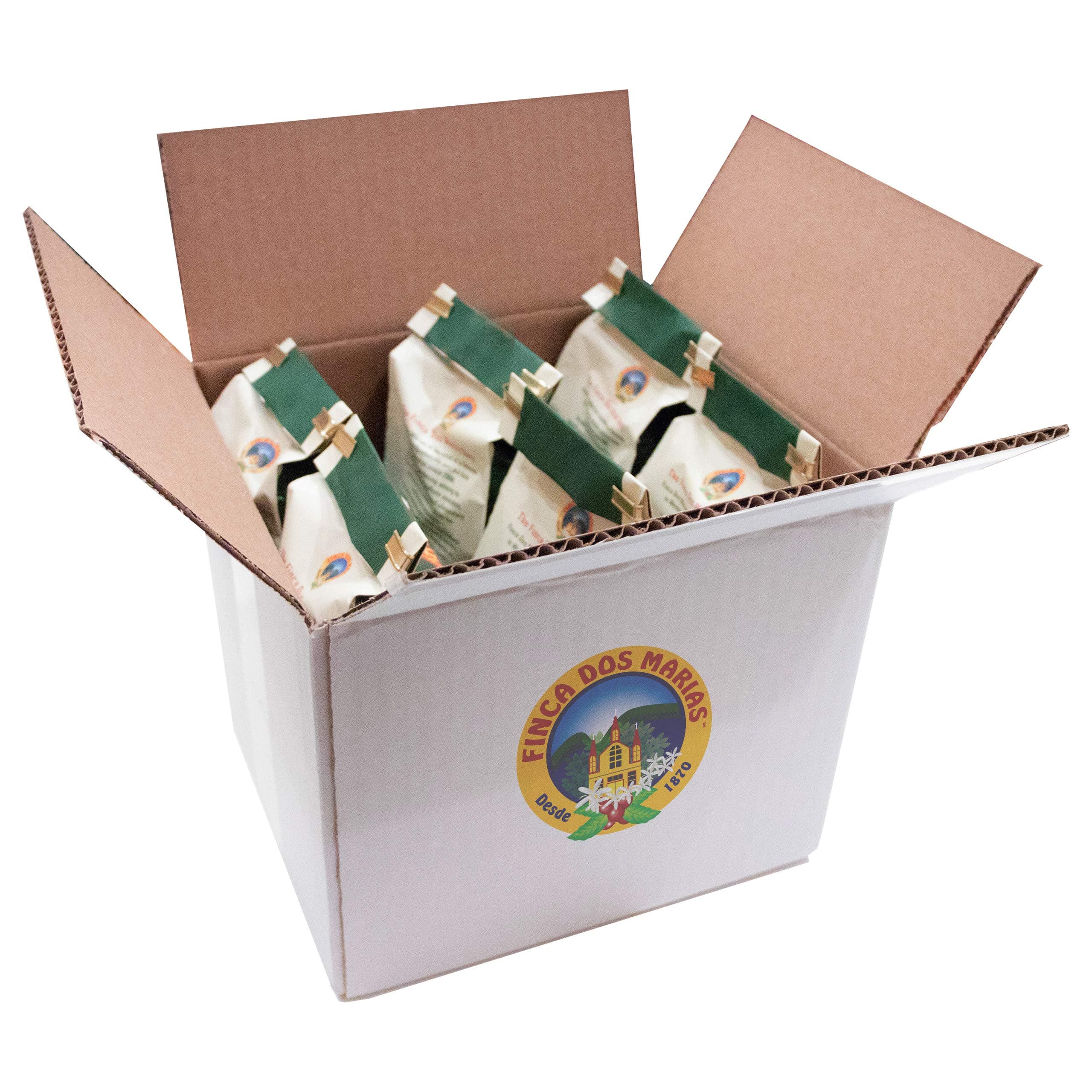 100% Arabica Ground Guatemalan Coffee, Medium_ Roast, Direct From The Farm, Finca Dos Marias (6 bags)