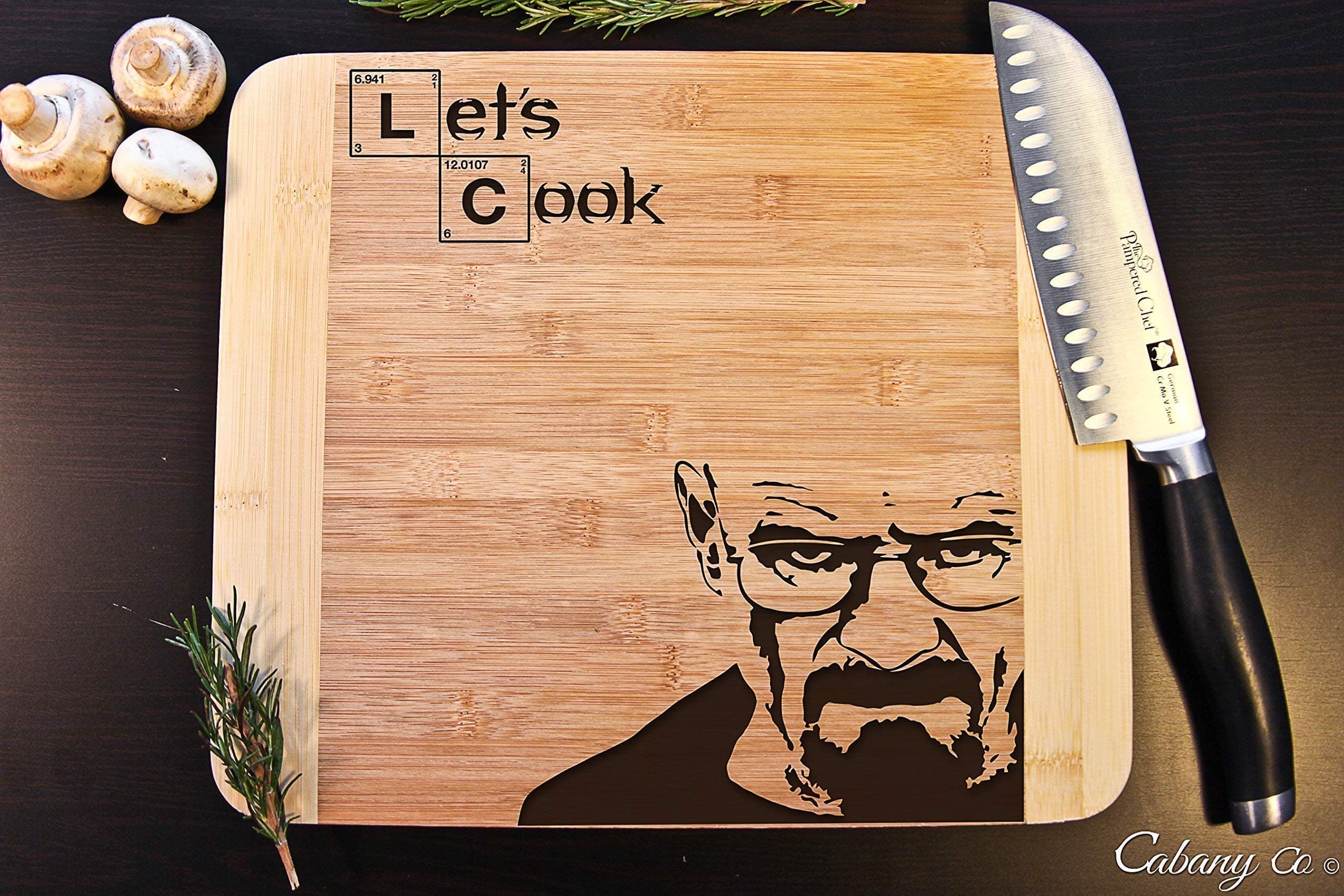Personalized Cutting Board Engraved Bamboo Chopping Block HDS Breaking Bad