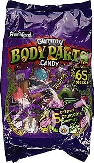 Frankford Gummy Body Parts Candy 60 Pieces Halloween Individually Wrapped