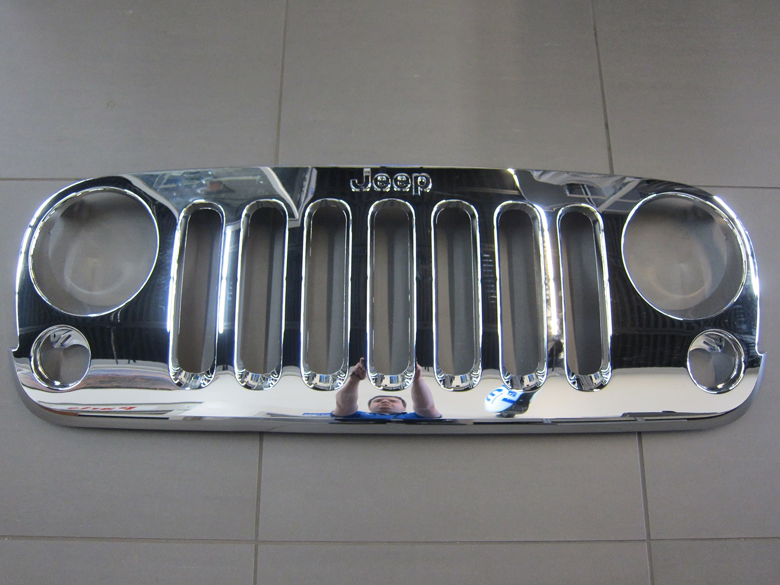 2007-2017 Jeep Wrangler JK Chrome Front Grille w/Jeep Logo Mopar OEM