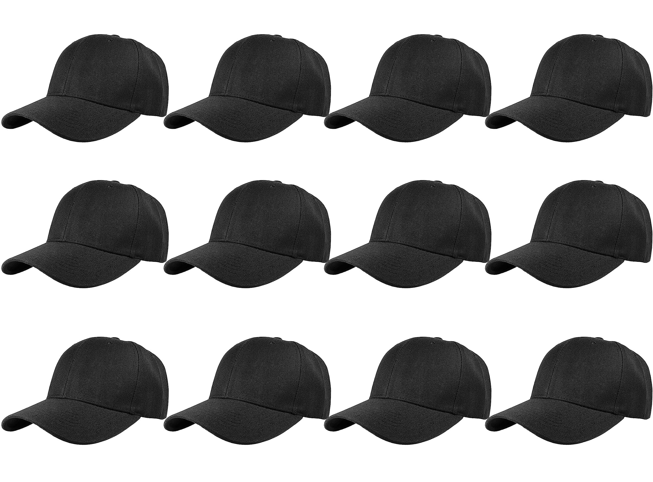 Gelante Plain Blank Baseball Caps Adjustable Back Strap Wholesale LOT 12 PC'S