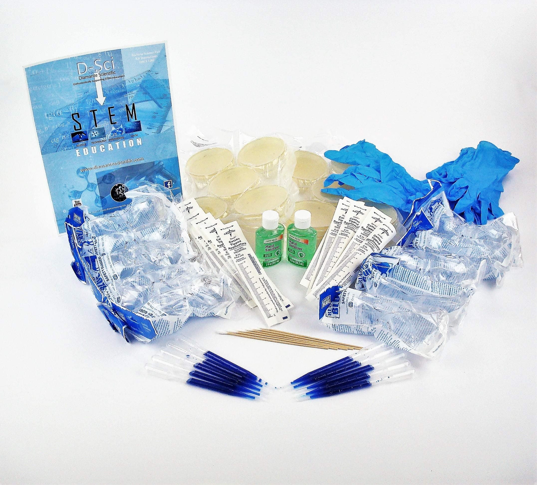 10-Student Classroom Bacteria Growing Science Kit. Everything A Teacher Needs to Conduct A Bacteria Science Experiment for 10 Students. Great for Teaching Microbiology
