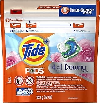 Tide PODS with Downy, Liquid Laundry Detergent Pacs, April Fresh, 12 count