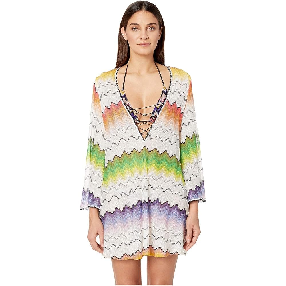 Wave Placed Print Tunic Cover-Up