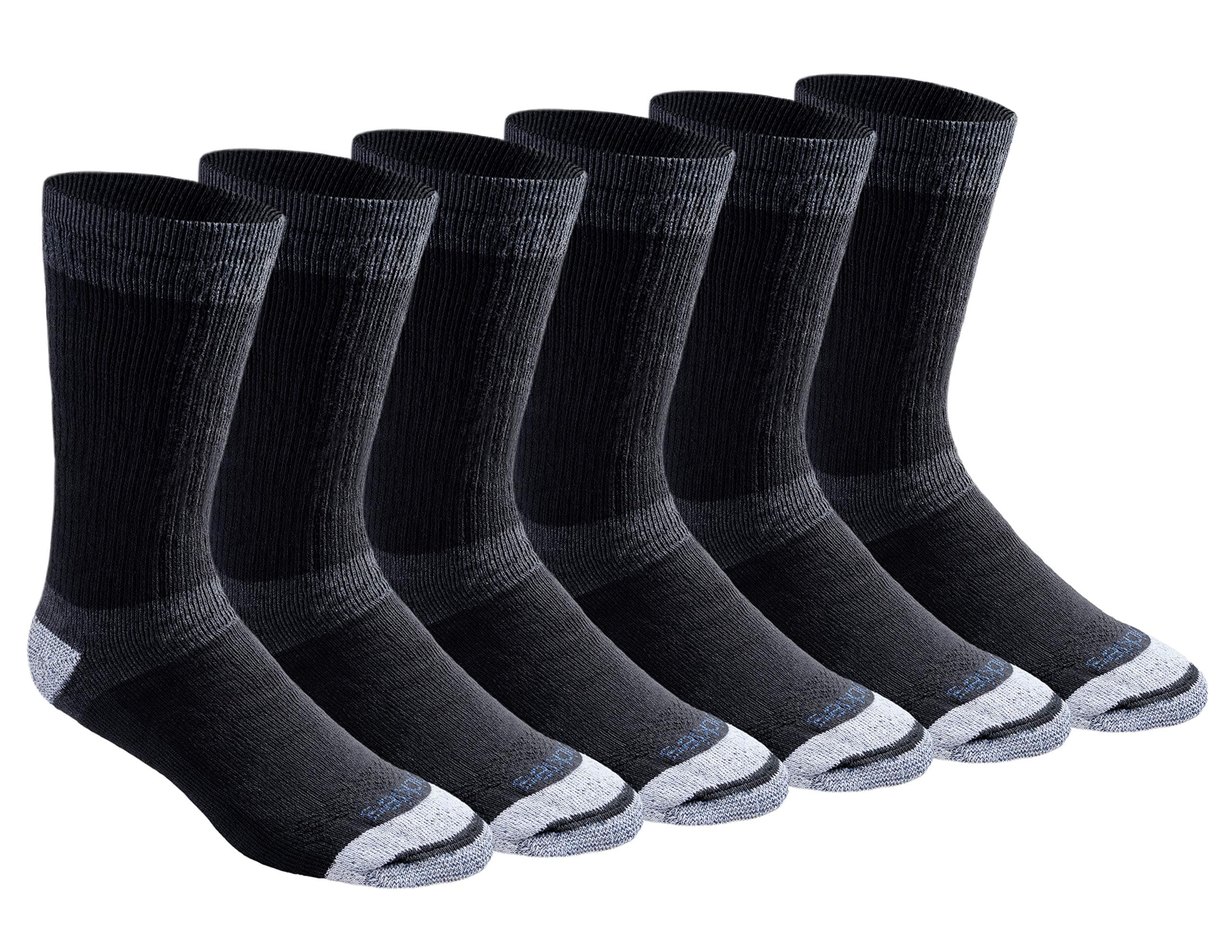 Dickies Men's Dri-tech Moisture Control Max Full Cushion Crew Socks, Available in M-xl (6, 12 Pairs)