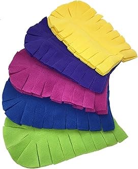 Xanitize Fleece Refills for Swiffer Hand Duster - Reusable, Dry Duster - 5-Pack Rainbow (Jewel)
