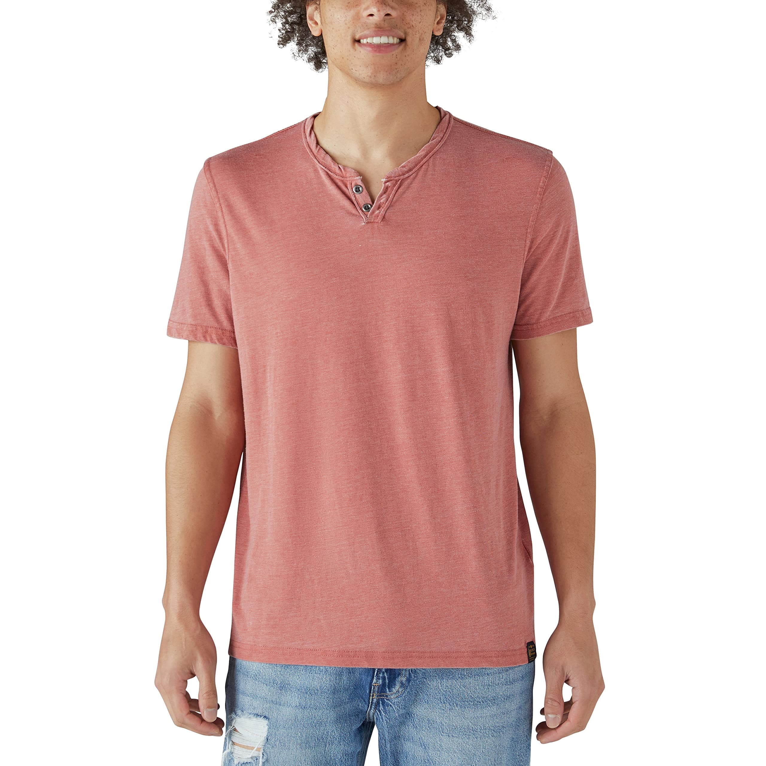 Men's Venice Burnout Notch Neck Tee Shirt