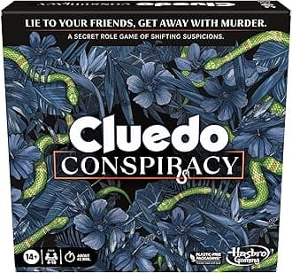 Cluedo Conspiracy Board Game for Adults and Teens, Party Game of Bluffing, Secret Roles & Strategy for 4–10 Players, Lie to Friends &Uncover Murder Plots, Great Gift For Families