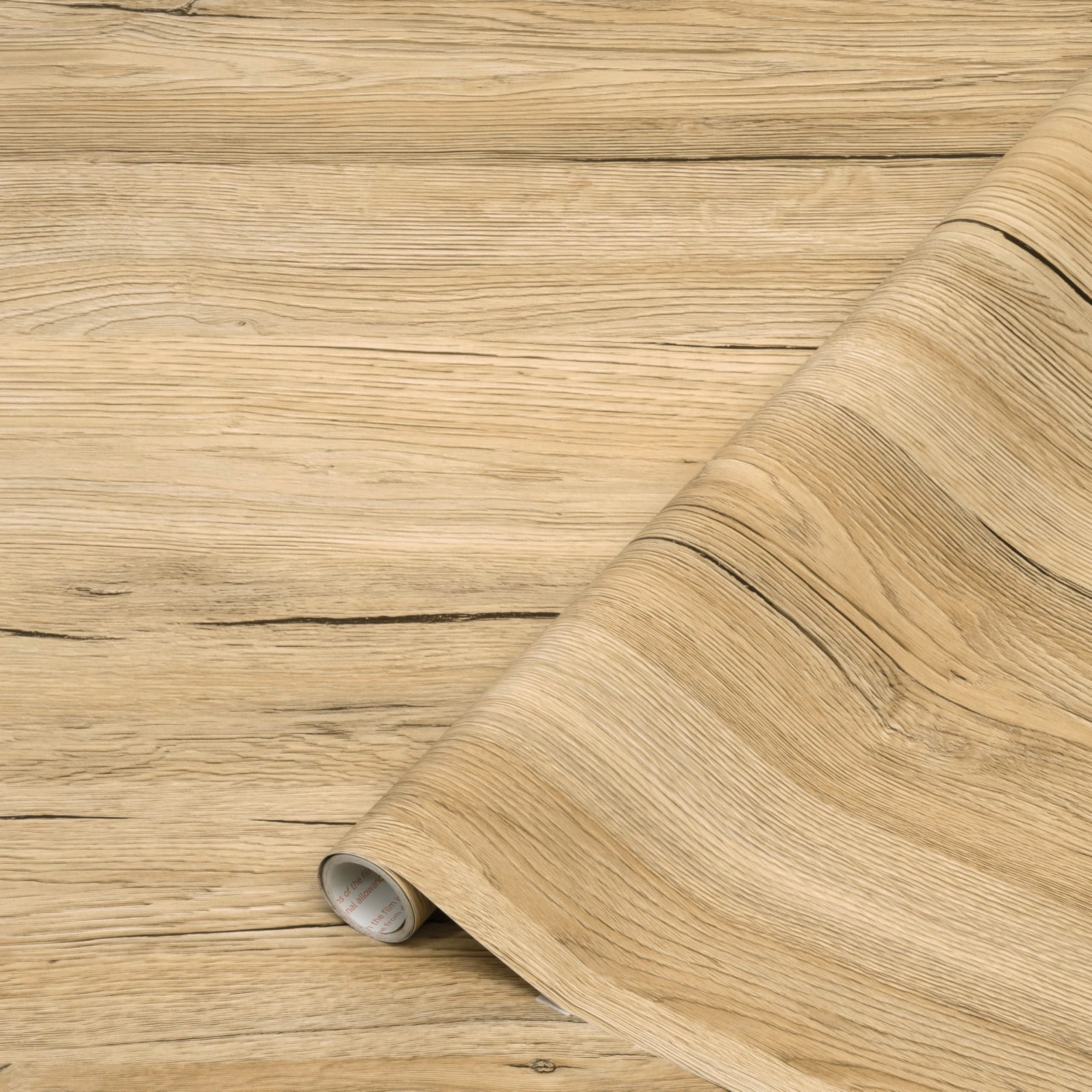 d-c-fix vinyl wrap Sanremo oak sand wood effect 90 cm x 2,1 m - sticky back plastic roll for furniture, kitchen & cupboards - contact paper sticker self adhesive film