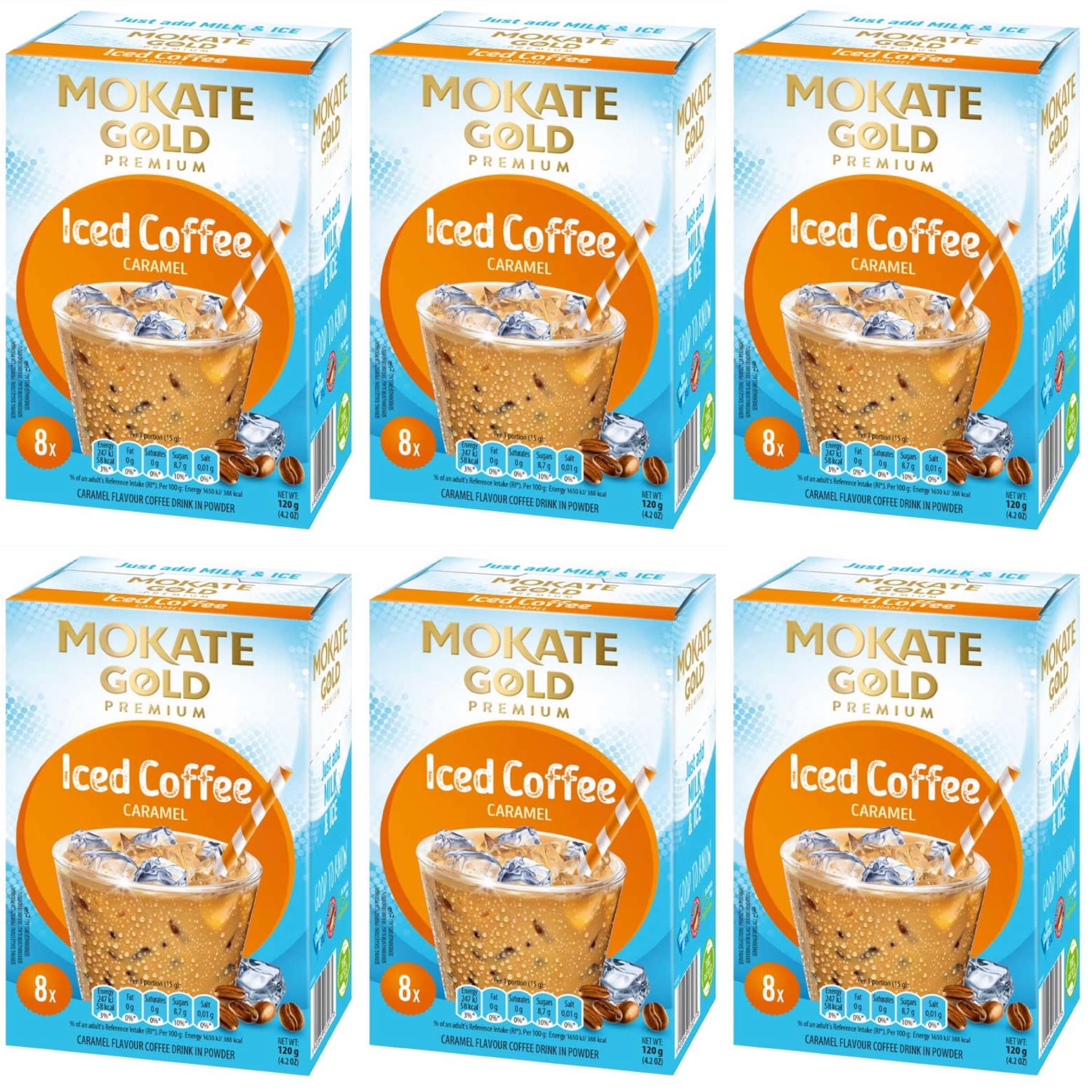 Gold Premium iced coffee Caramel 6 boxes x 8 sachets total 48