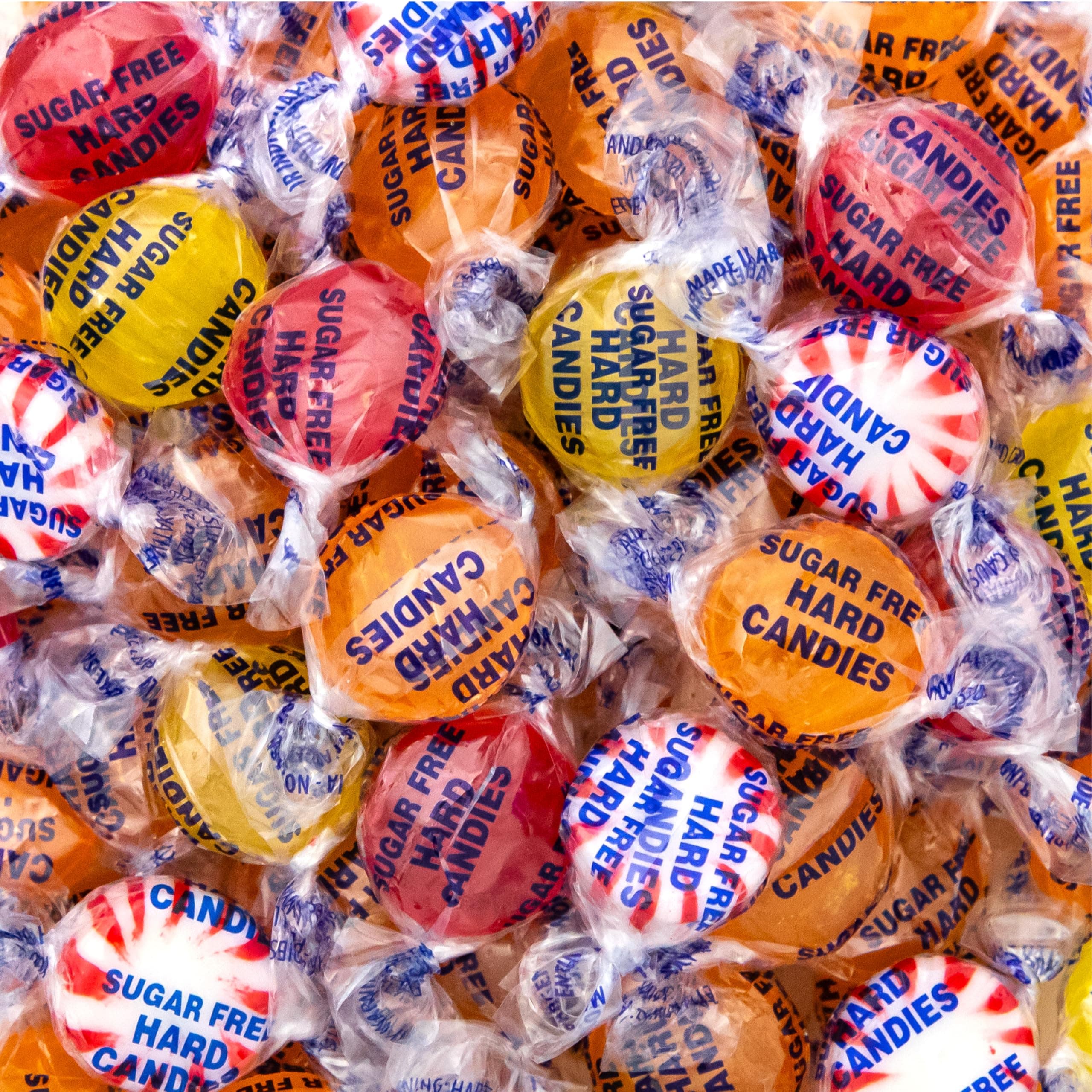 Sugar Free Candy - 1 Pound Pack - Hard Candy Individually Wrapped - Lemon, Butterscotch, Peppermint, Cinnamon - Office Bowl Mix - Old Fashioned Sugarless Treats