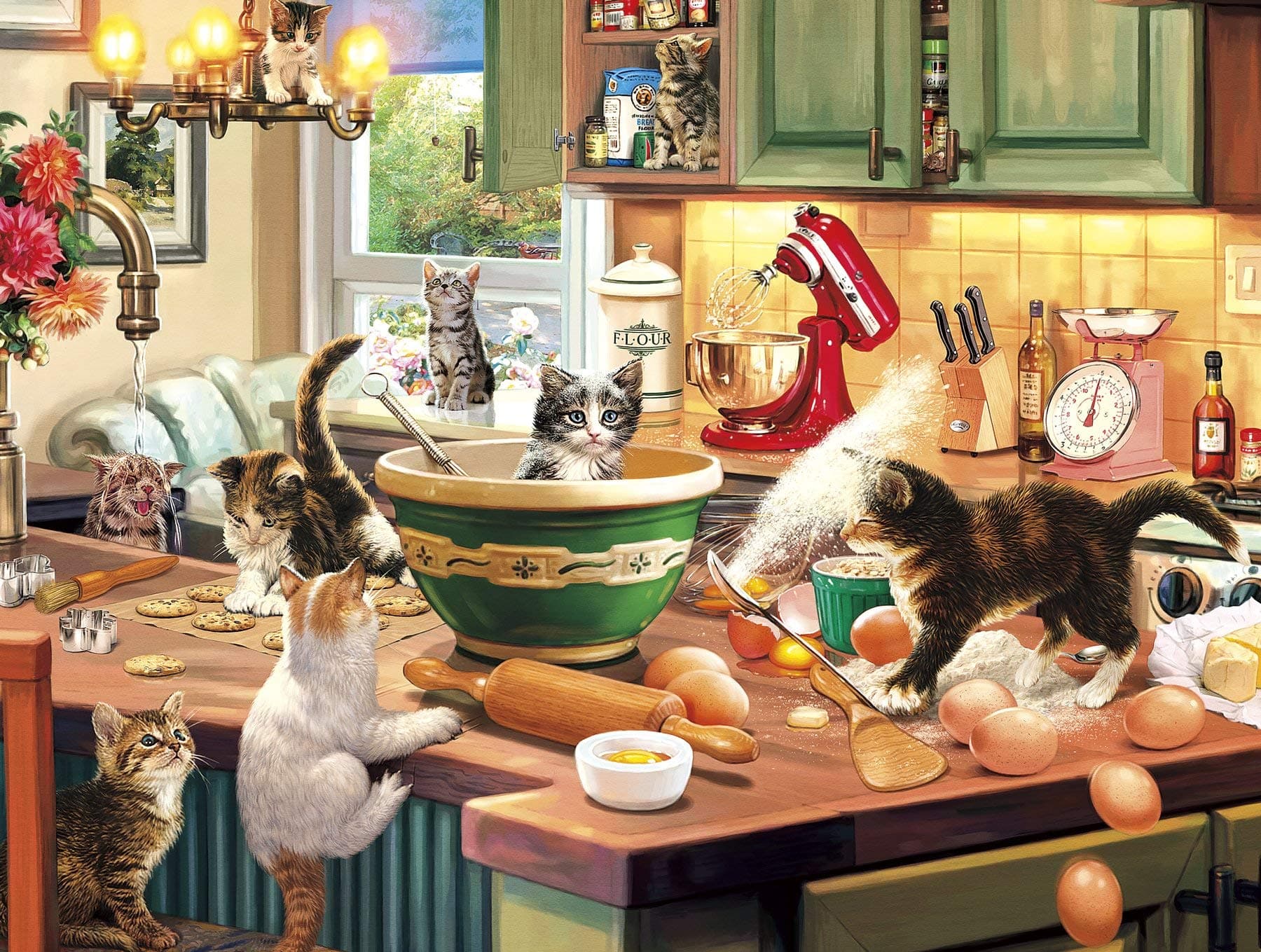 Buffalo Games - Kitten Kitchen Capers - 750 Piece Jigsaw Puzzle