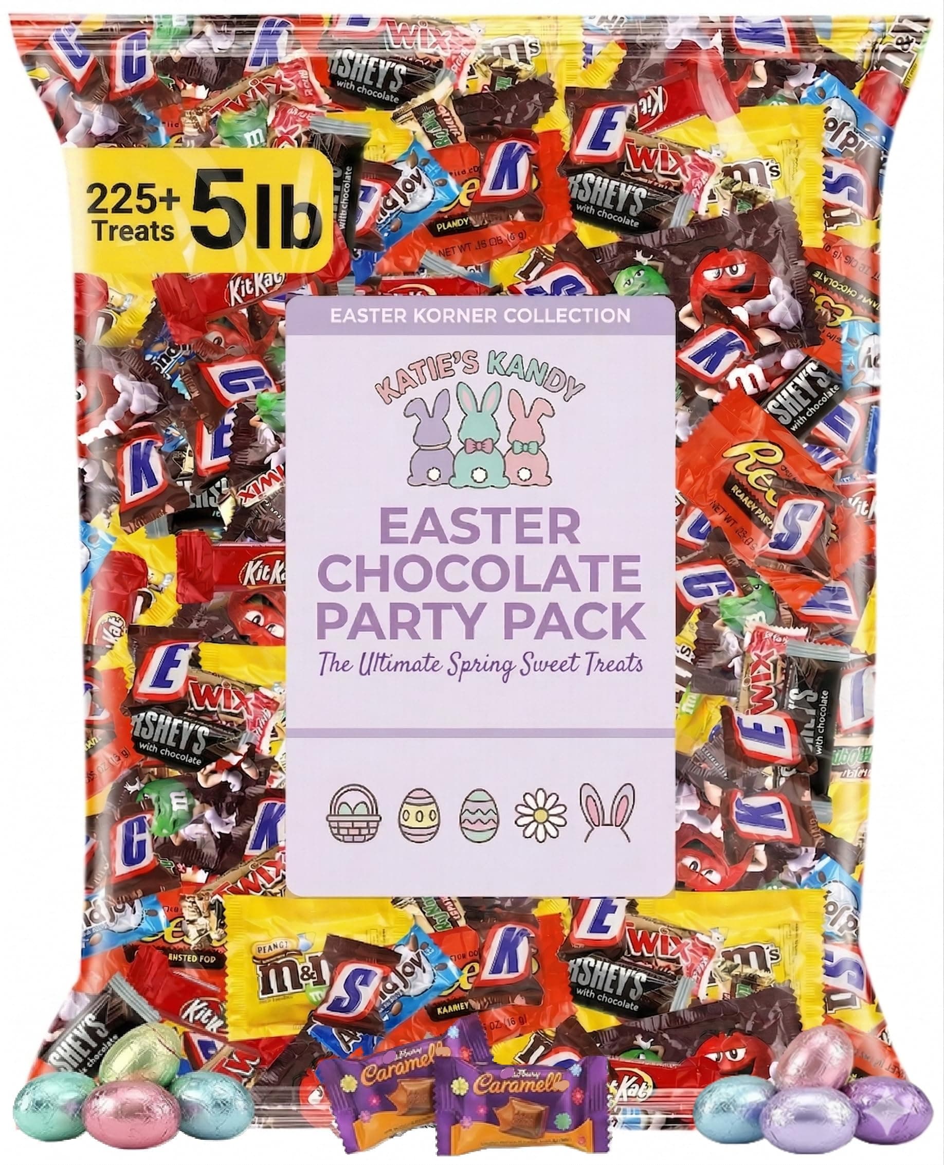 Kandy Korner Variety Pack – 5 lb Bulk – Stunning Snacks Variety Pack – Bulk Individually Wrapped – Twizzlers, Sour Patch, KitKat