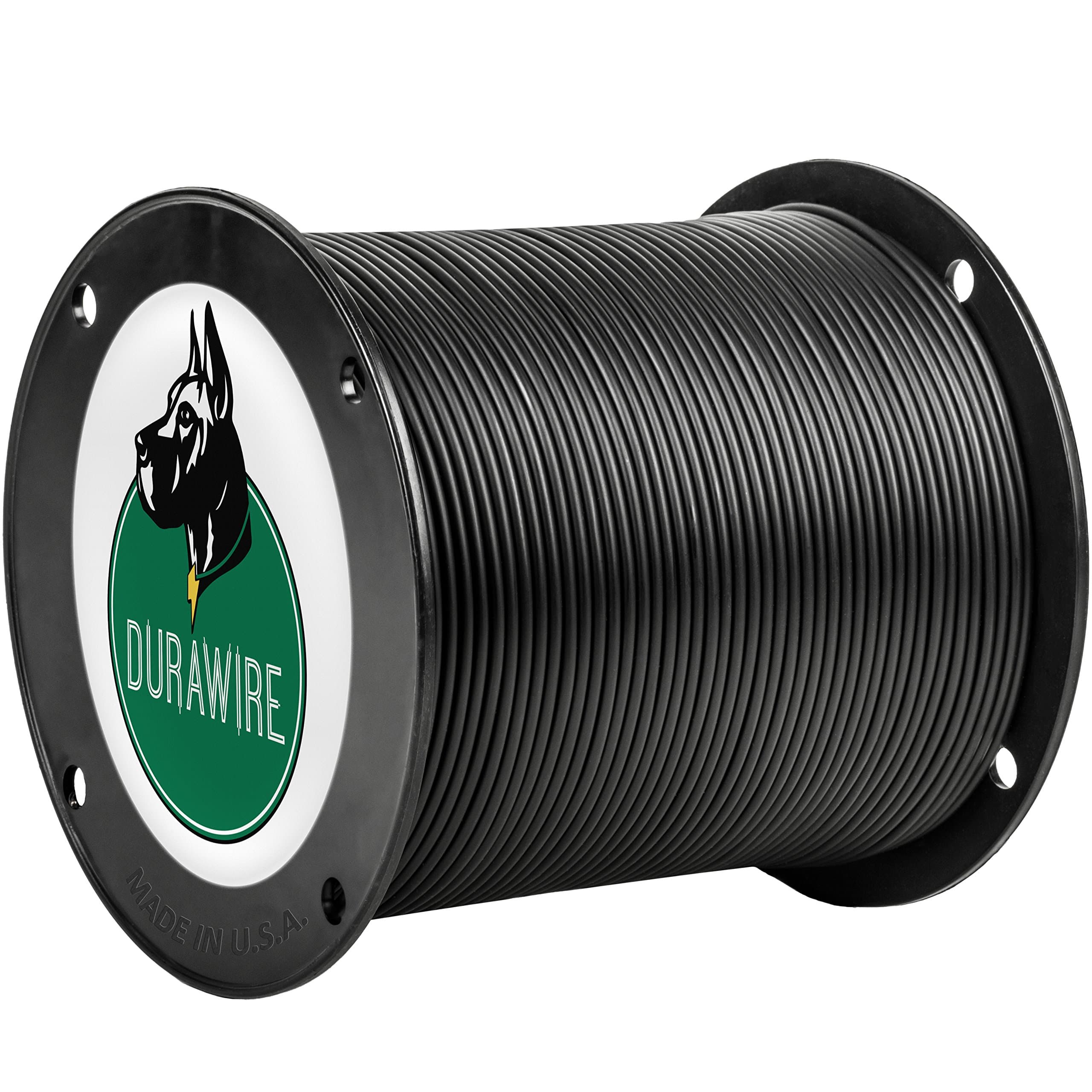 DuraWire - Solid Copper Core 1000 Foot Spool of 16 Gauge Wire with .045" Insulation - Heavy Duty Insulated Underground Boundary Wire for Electronic Pet Fence System