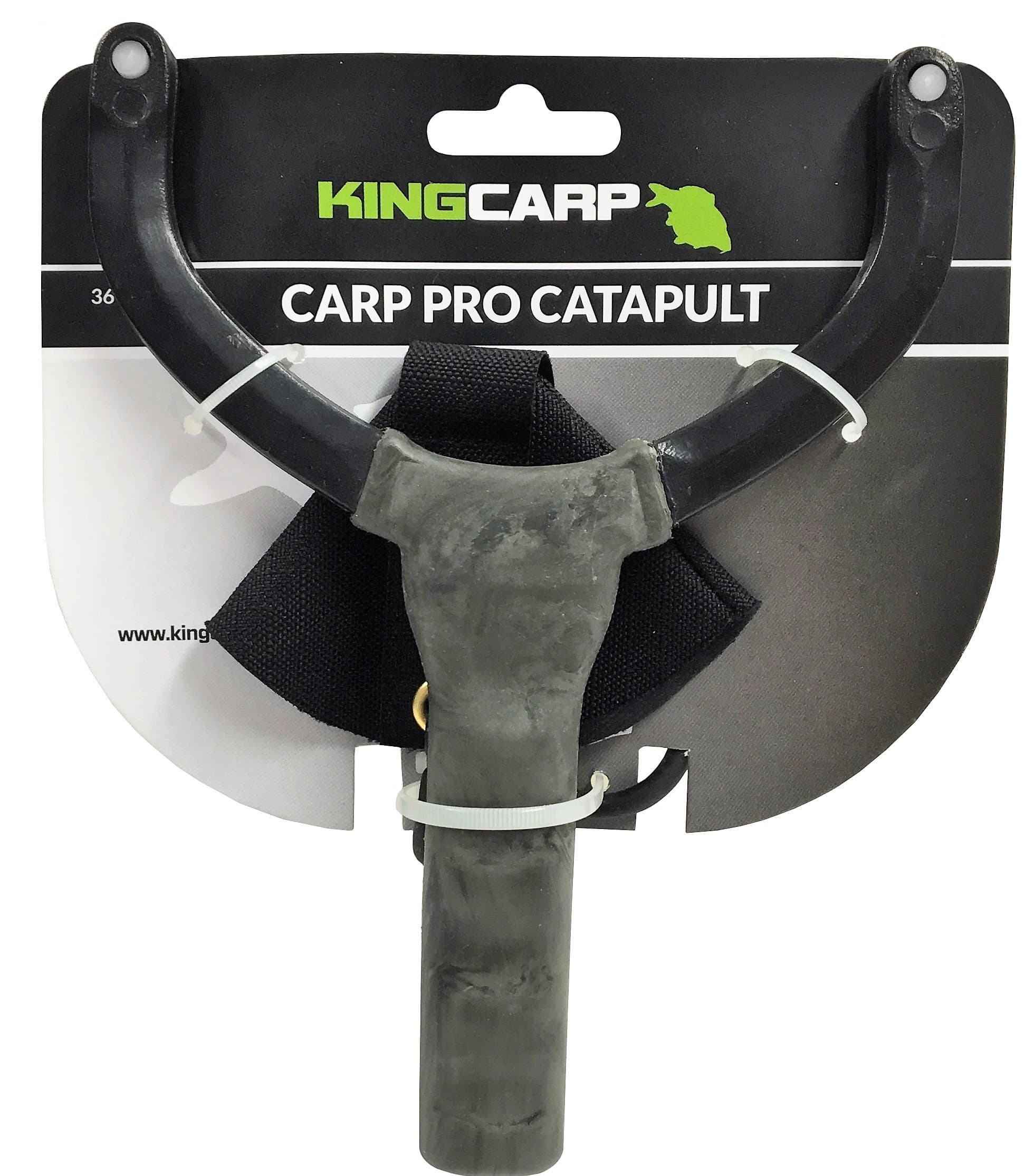 KING CARP - PRO CARP CATAPULT Heavy Duty Ergonomic Design with Generous Pouch Suitable for Boilies for the Serious Anglers with Extra Rigid Marbled Handles for Improved Distance and Accuracy Fishing Pult for Delivering Bait to your Swim [36-4678]
