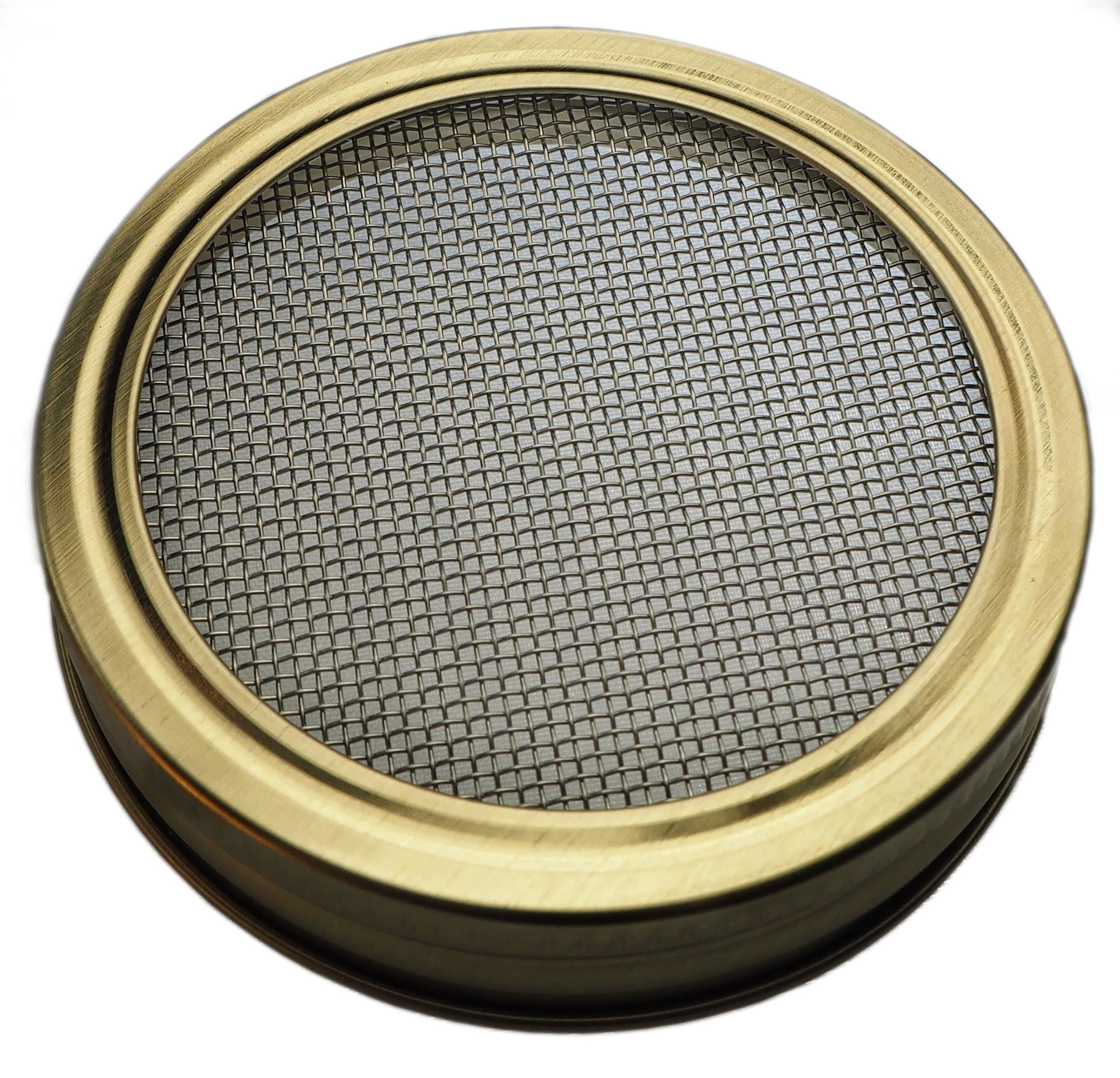 Sprouting Lid - Make Sprouts from Seeds - Stainless Steel - Bands Made in USA - TerraGreen Creations (1, Standard Mason 70mm)