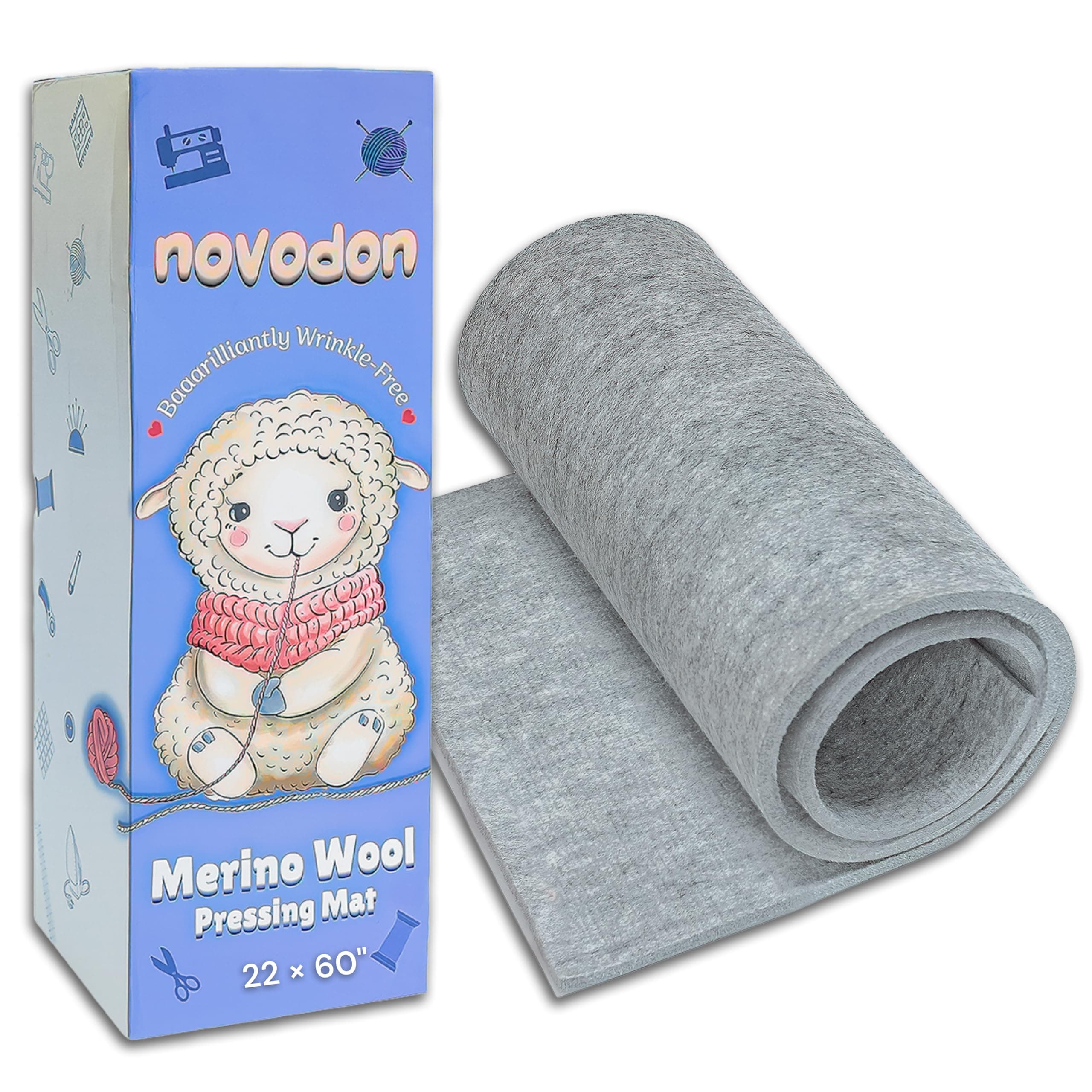 - Novodon Merino Wool Pressing Mat 22" x 60" 100% Wool Pressing Mat for Quilting and Ironing Mat