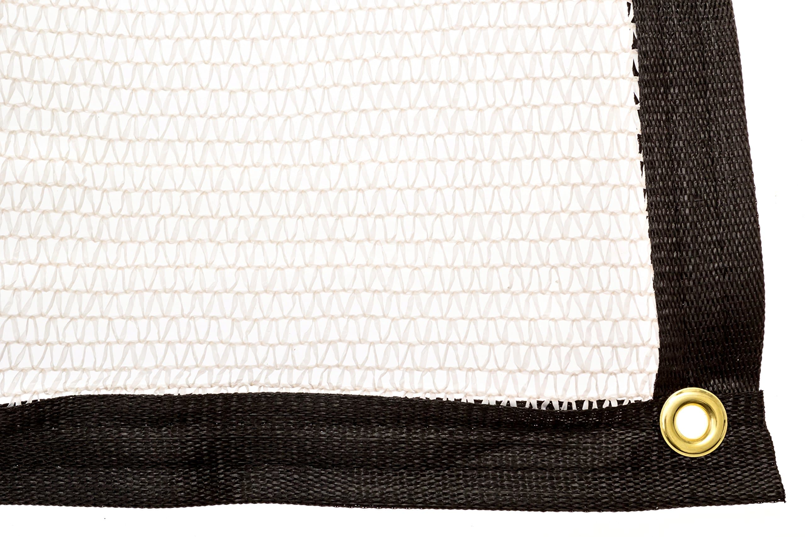 Be Cool Solutions 40% White Outdoor Sun Shade Canopy: UV Protection Shade Cloth| Lightweight, Easy Setup Mesh Canopy Cover with Grommets| Sturdy, Durable Shade Fabric for Garden, Patio & Porch 12'x20'