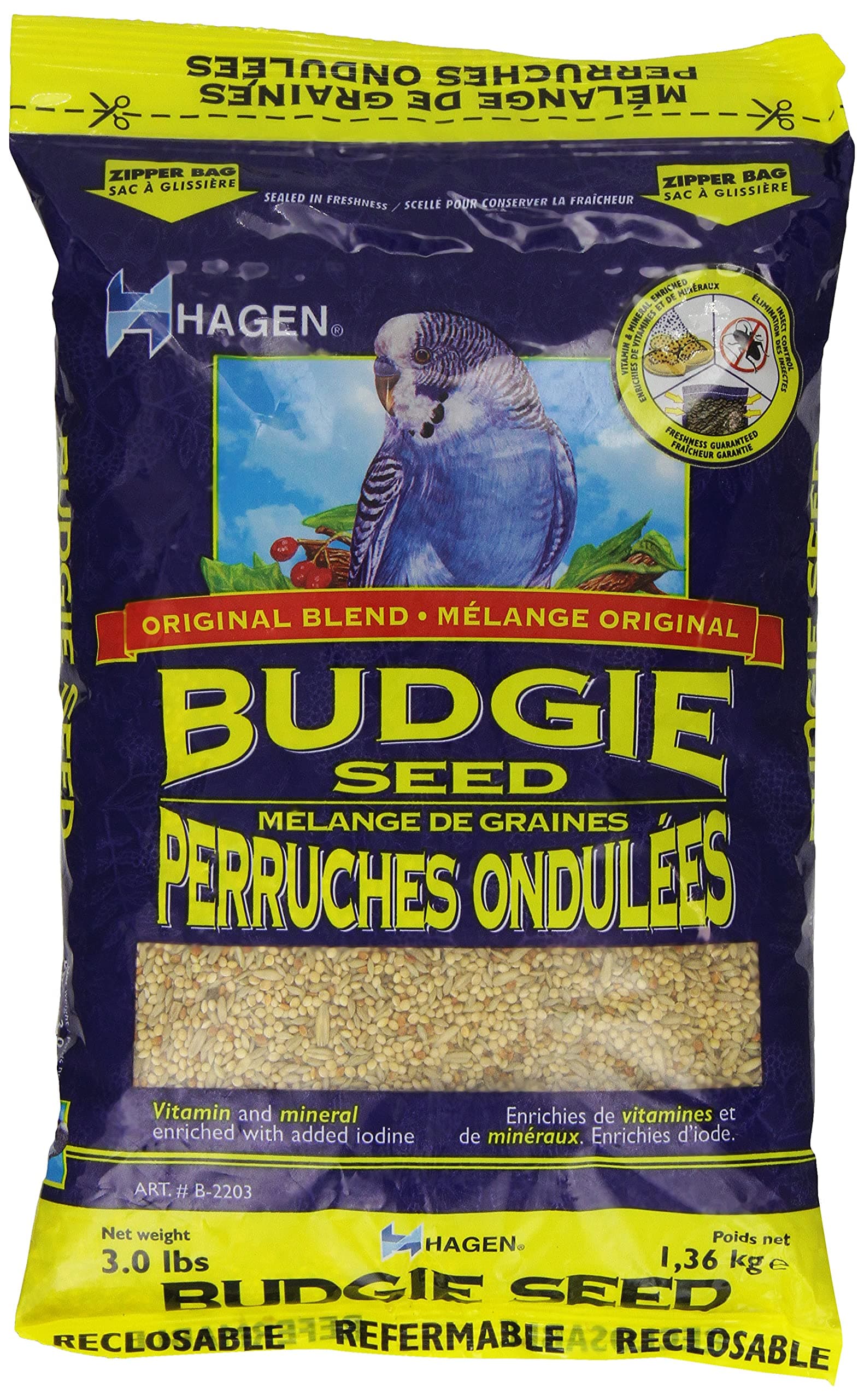 Hagen Parakeet/Budgie Staple Vme Seed, 3-Pound