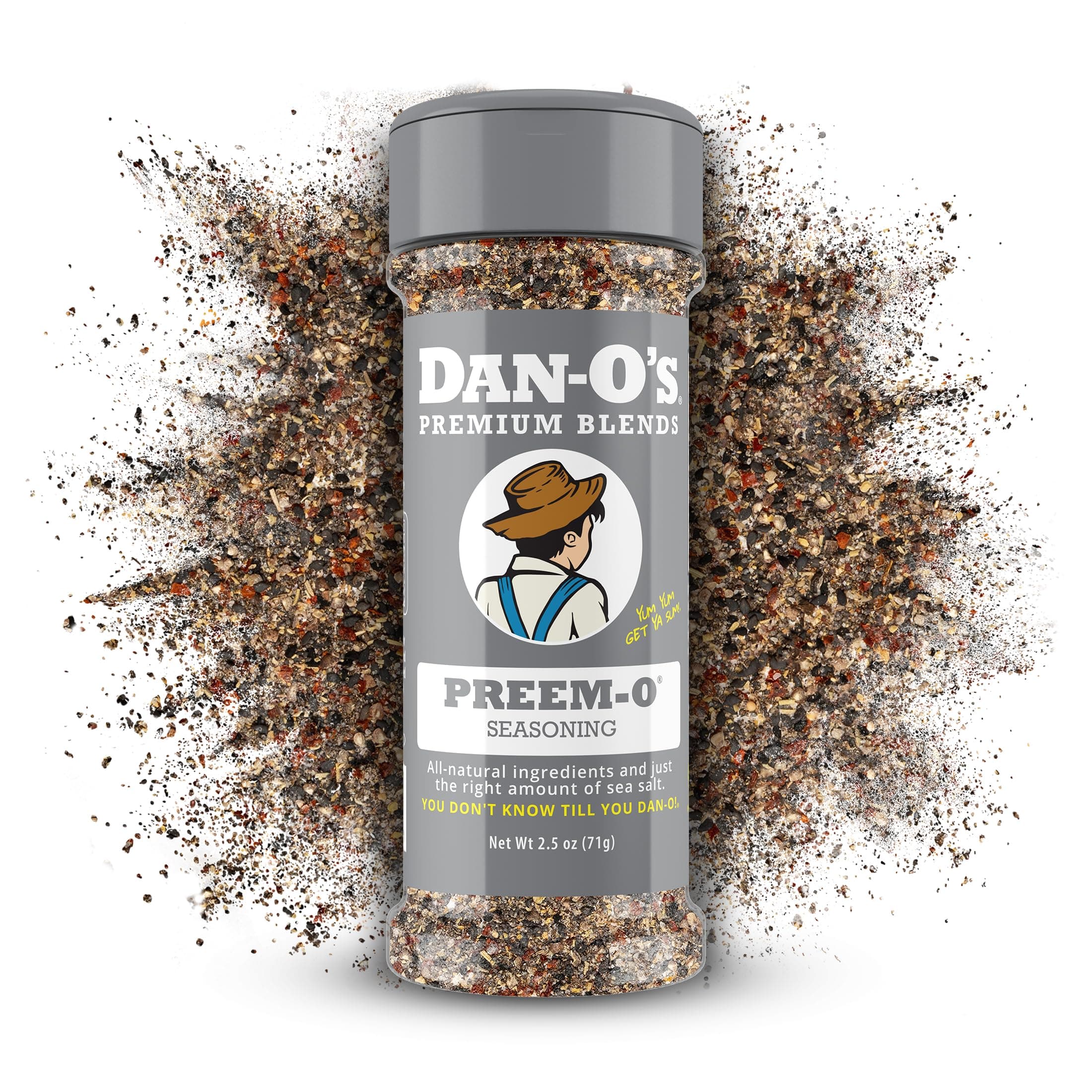 Preem-O Seasoning, 2.5 oz Bottle, Meat Seasoning for Steak, Ribs, Chicken, Brisket and More, Sugar Free, Zero Calorie, Use this Spice Blend to Craft a Marinade, Dry Rub or Sauce