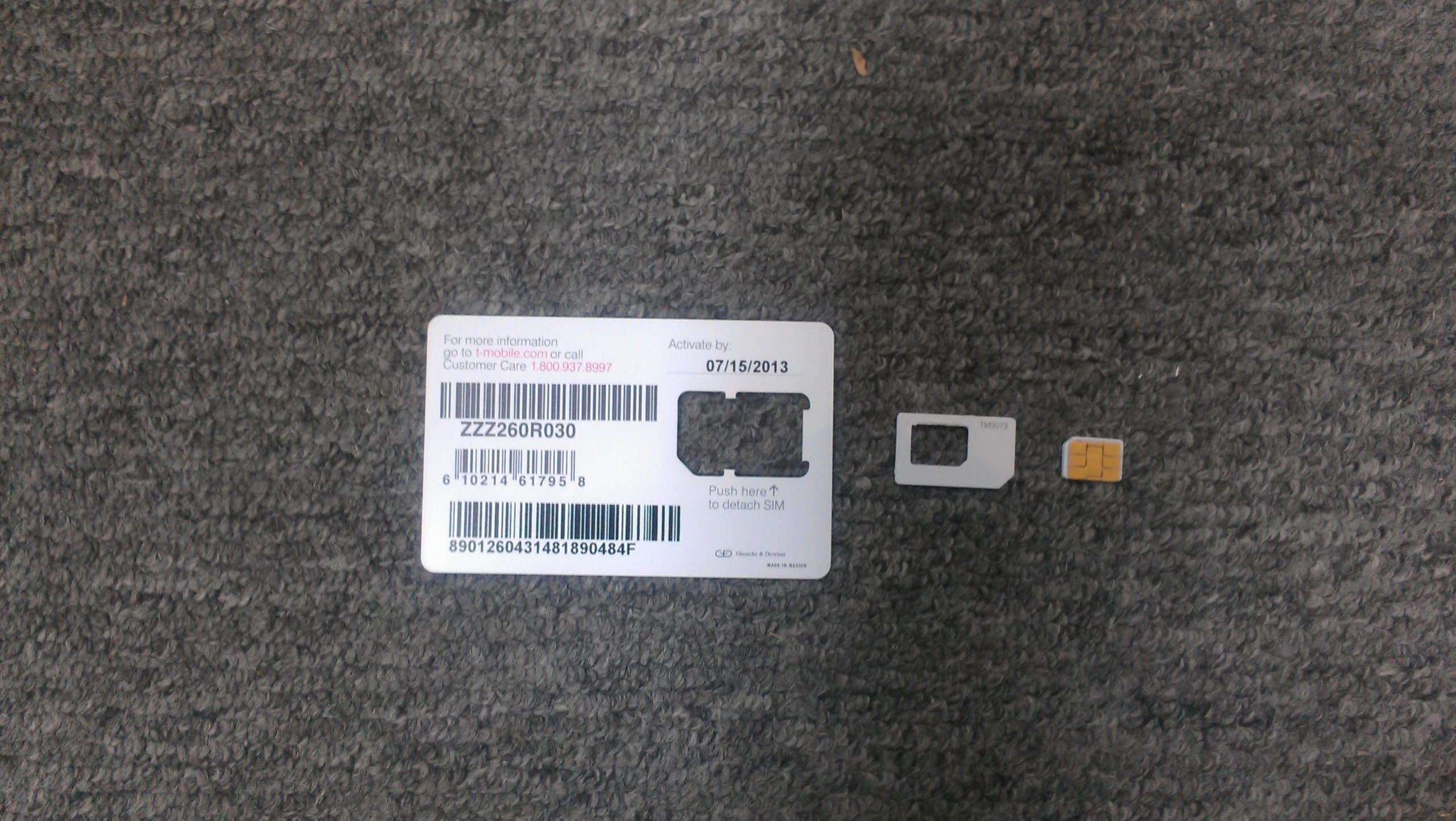 T-mobile Nano Sim Card for Unlocked Iphone 5