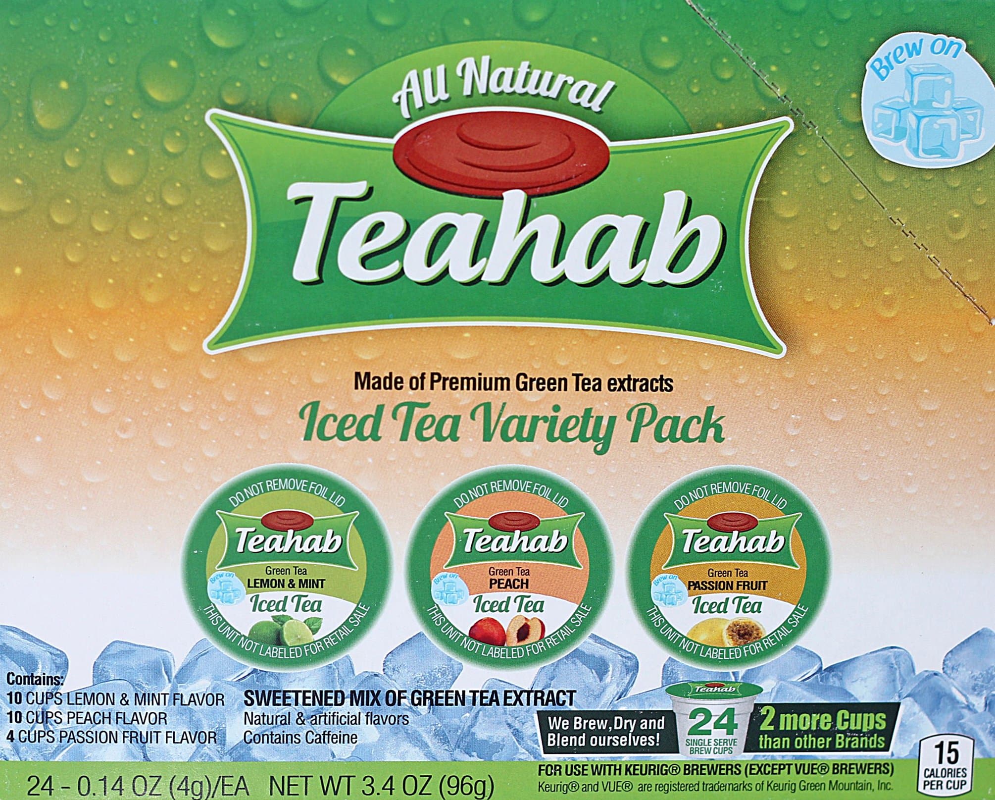 All Natural TeaHab Iced Tea - Variety Pack - 24 ct - Single Serve