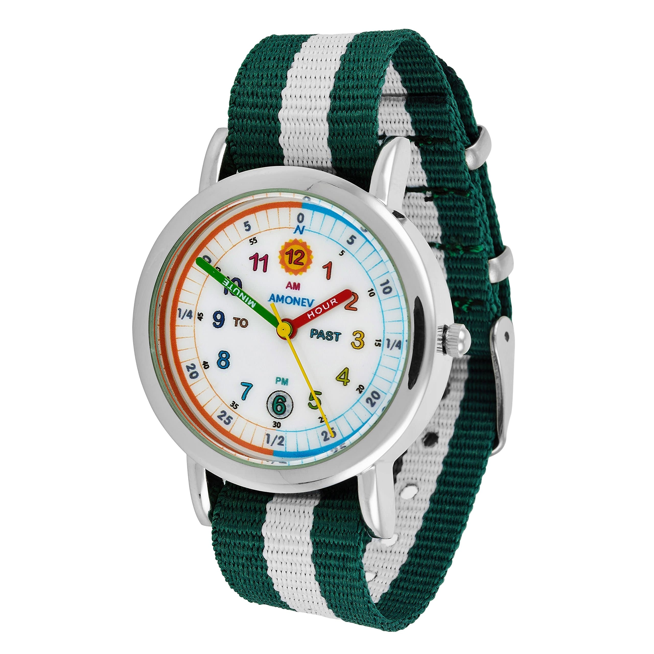 Time Teacher Watches (Green & White)