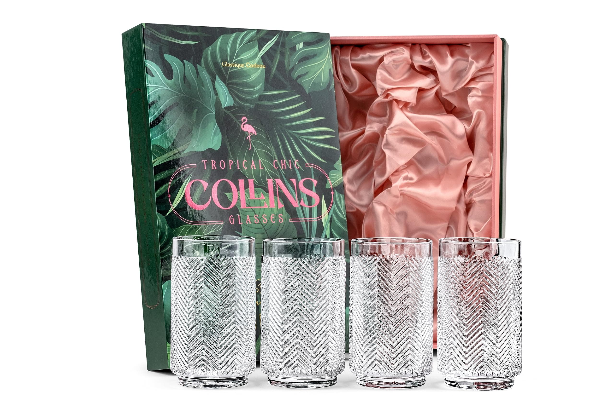 Tropical Flamingo Collins Glasses