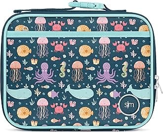 Simple ModernKids Lunch Box for School | Reusable Insulated Lunch Bag for Toddler, Girl, and Boy | Meal Containers with Exterior & Interior Pockets | Hadley Collection | Under the Sea