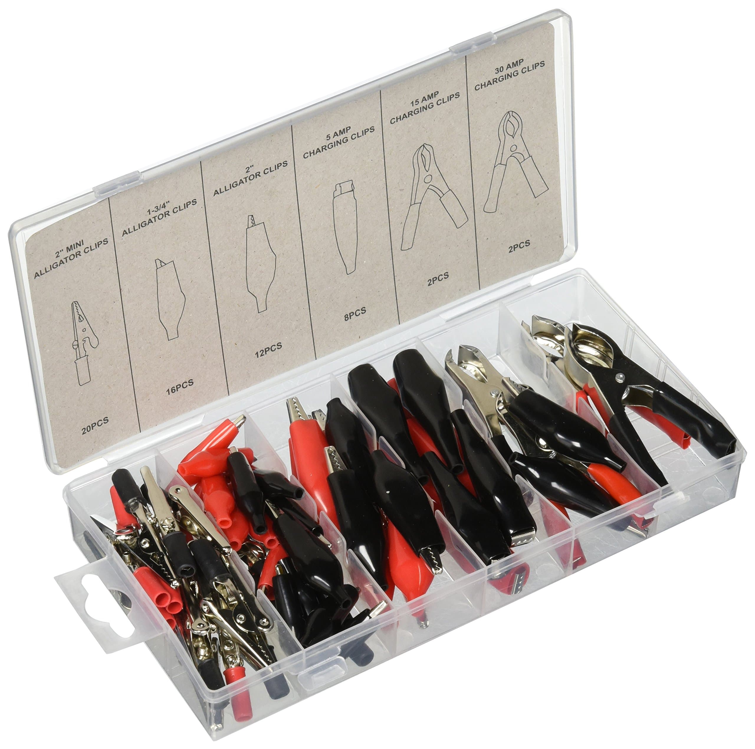 Cal-Hawk CZACA Clip & Clamp Electrical Set by CTT (60 pc. Alligator Clip Assortment)