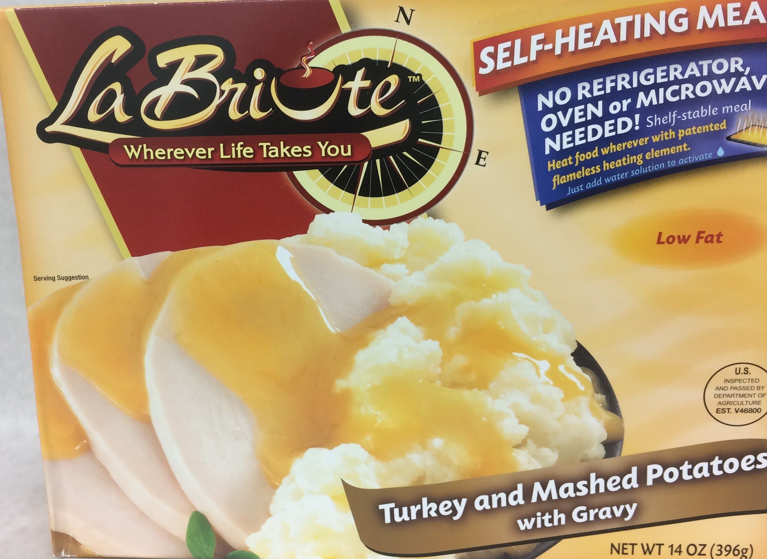 La Briute Turkey And Mashed Potatoes With Gravy 14 Oz. Pk Of 3.