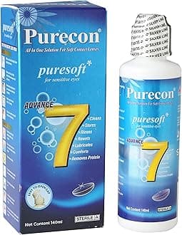 Purecon Puresoft Multi Purpose contact lense solution, Ideal For Soft Contact Lenses (140ml)