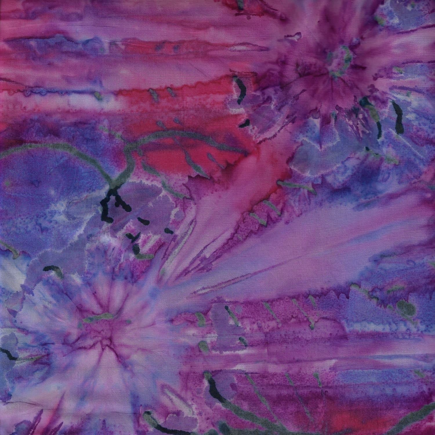 Lilac Scatter Design 100% Cotton Bali Batik Tie Dye Pattern Fabric for Patchwork, Quilting & Crafting – (Priced Per/Quarter Metre)