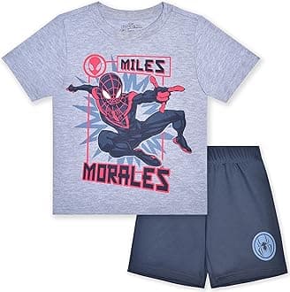 Spider-Man Miles Morales Boys 2 Piece T-Shirt and Shorts Set for Toddlers and Big Kids
