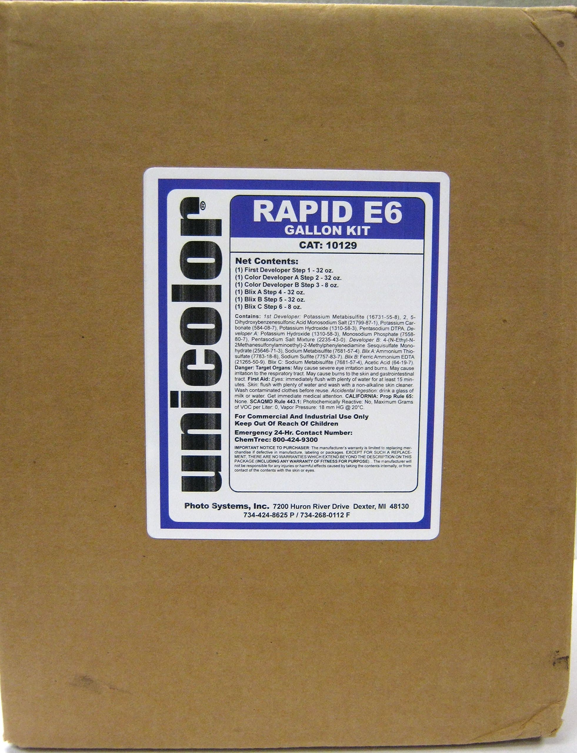 Ultrafine Unicolor E-6 Film Rapid Developing Kit 1 Gallon