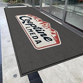 Custom Logo Commercial Grade Area Rugs Indoor Outdoor Door Mats Non-Slip Quick Drying Washable Entryway Carpet for Home, Garden, Office, Hotel 3' x 6'
