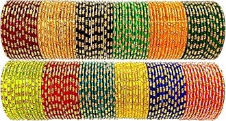 Hand KkraftsMulticolor glossy finish glass bangle/chudi set of 144 in 12 unique color for women and girls