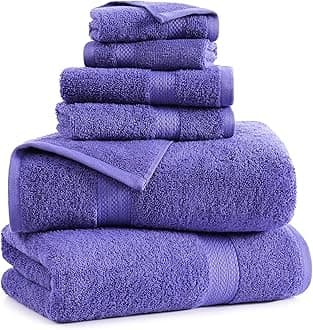 LANE LINEN6 PC Bath Towel Set - 100% Cotton Bathroom Towels, Extra Large Bath Towels, Hotel Towels, 2 Bath Towels Bathroom Sets, 2 Hand Towel for Bathroom, 2 Wash Cloths for Your Body - Blue Irish