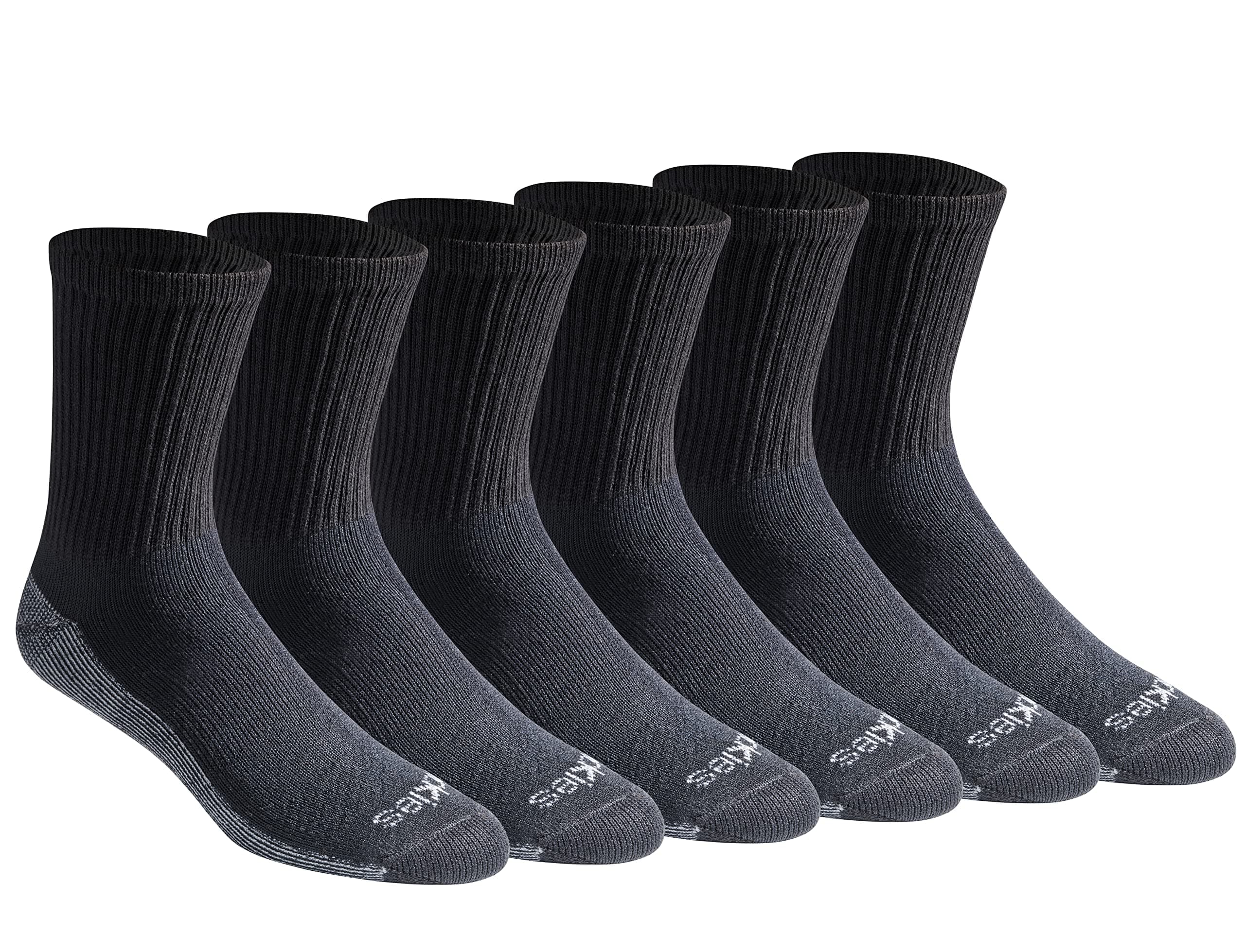 Men's Dri-Tech Mid-Crew Comfort Length Moisture Control Socks (6, 12 Pairs)
