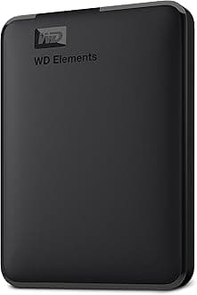 WD 5TB WD Elements Portable External Hard Drive, USB 3.0 - WDBU6Y0050BBK-WESN