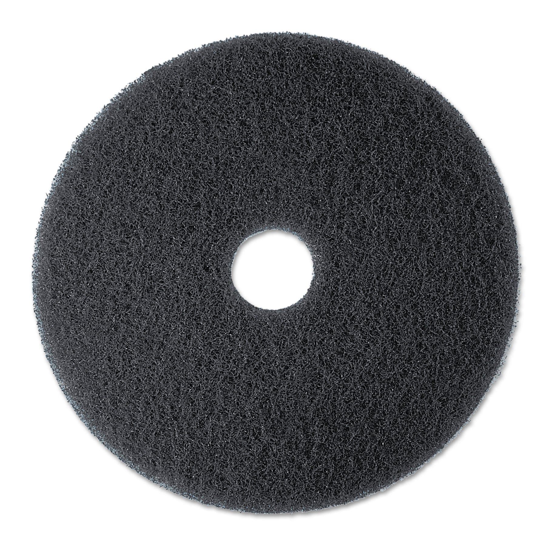 3M Premium Floor Pad 7200, Black, 330 mm | pack of 5 | for wet stripping and for heavy-duty cleaning, also on concrete and industrial floors
