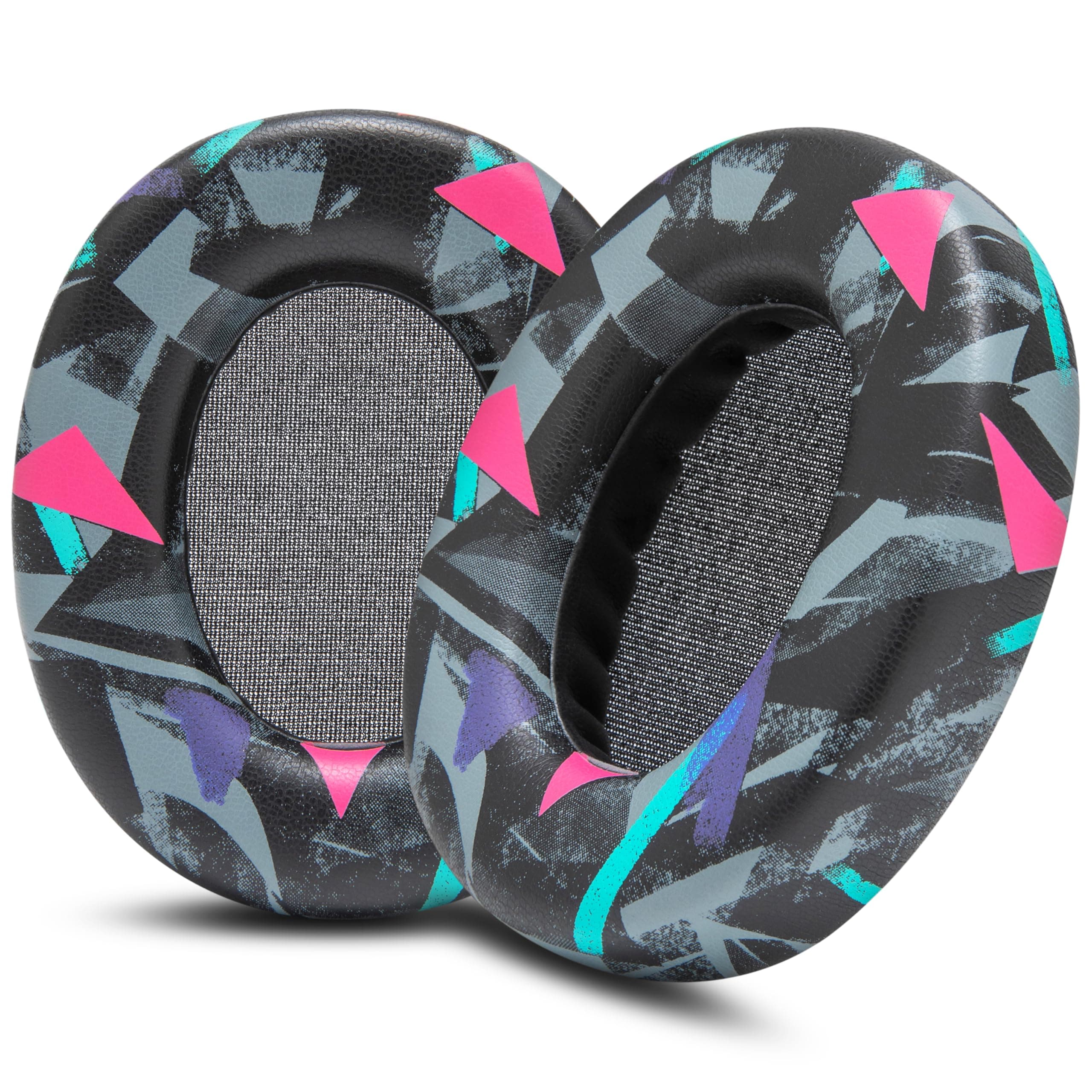 WC PadZ Crusher ANC 2 - Premium Replacement Earpads for Skullcandy Crusher ANC 2 Over-Ear Headphones by Wicked Cushions | Enhanced Comfort & Sound Isolation | 90's Black