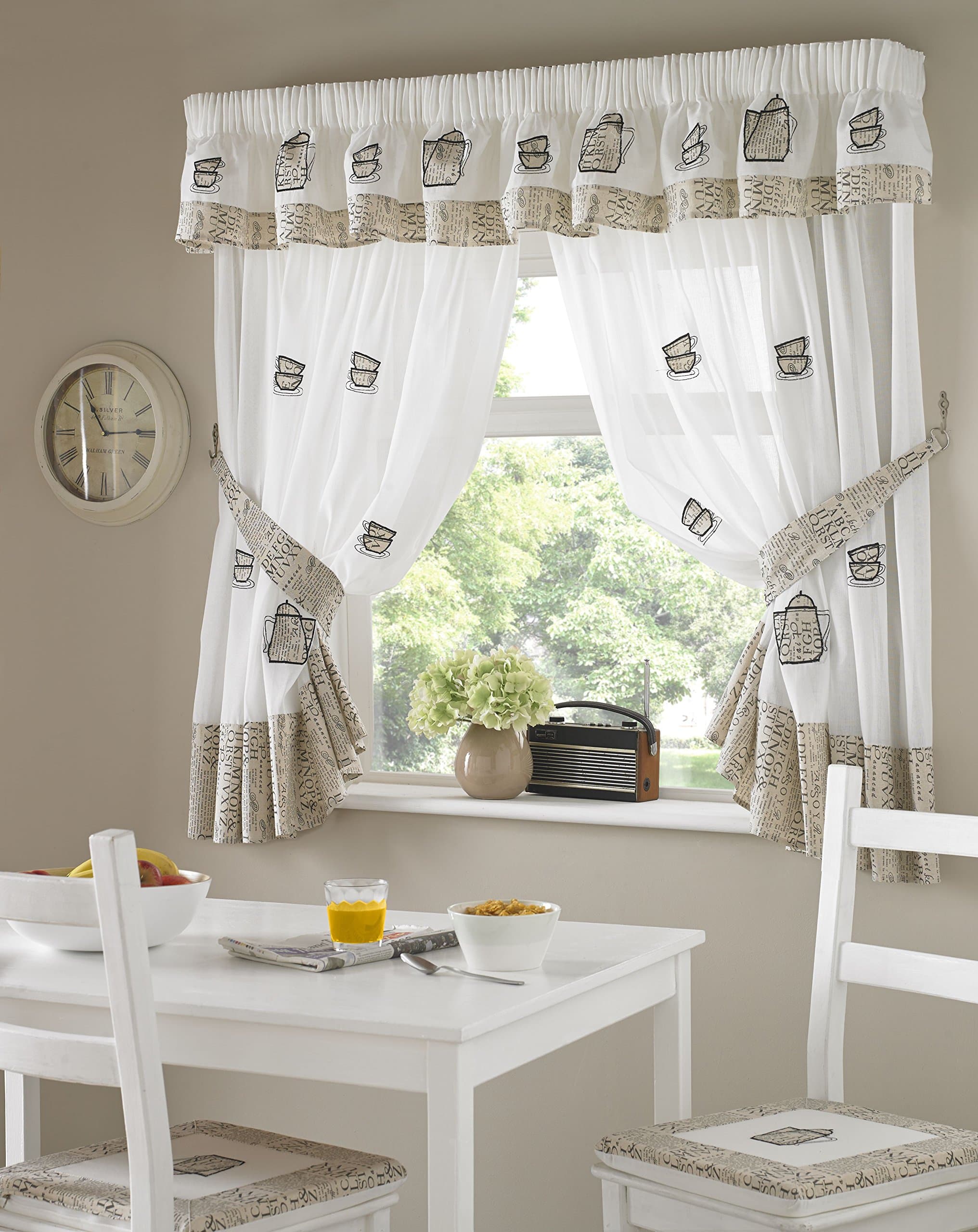Alan Symonds Clearance Kitchen Curtains Various sizes and designs 46" x 42", 48" 54", 66"x48", 54" Pelmet Seat pads (Coffee Pots Seat Pad)