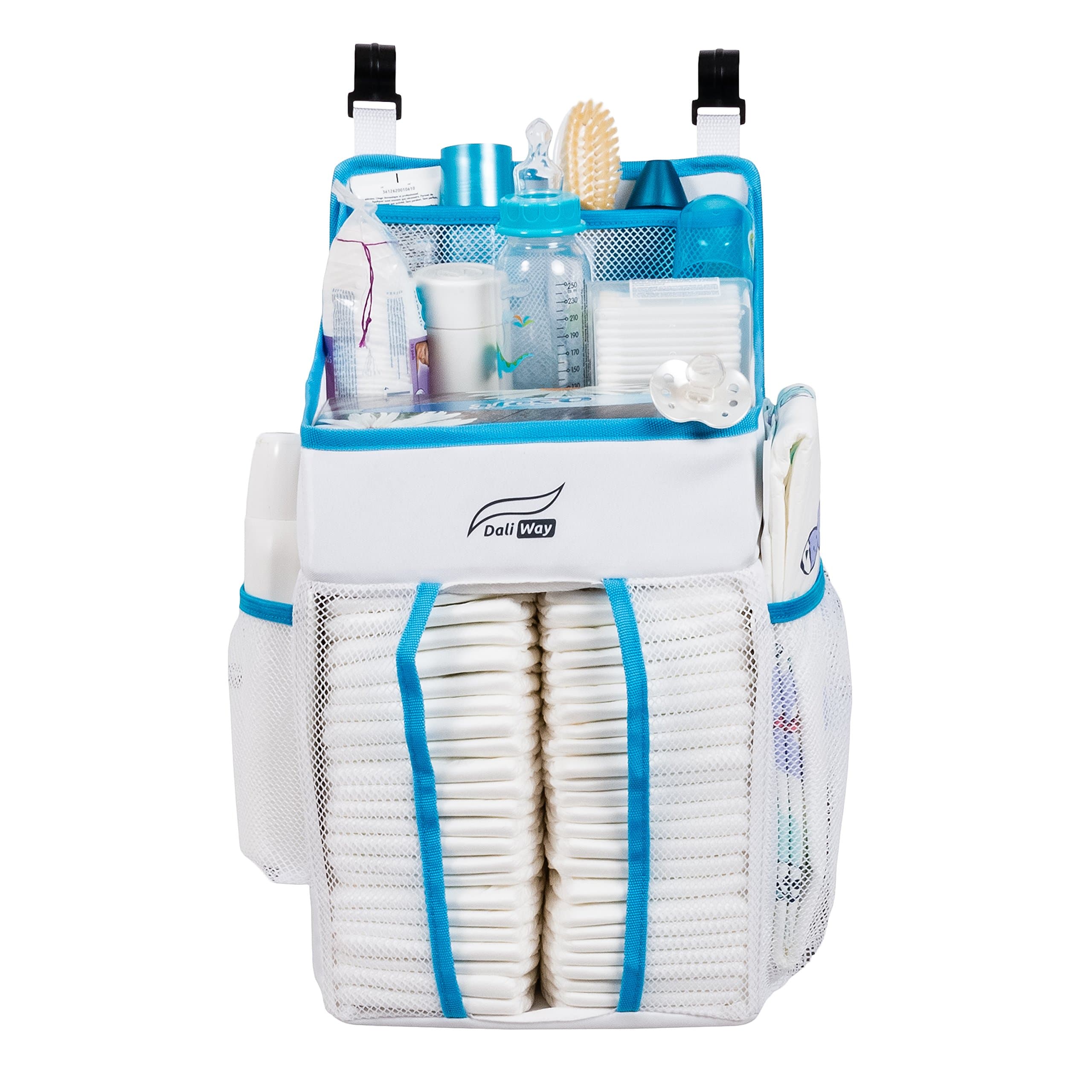 DaliWay Baby Diaper Organizer for Nursery (Blue)