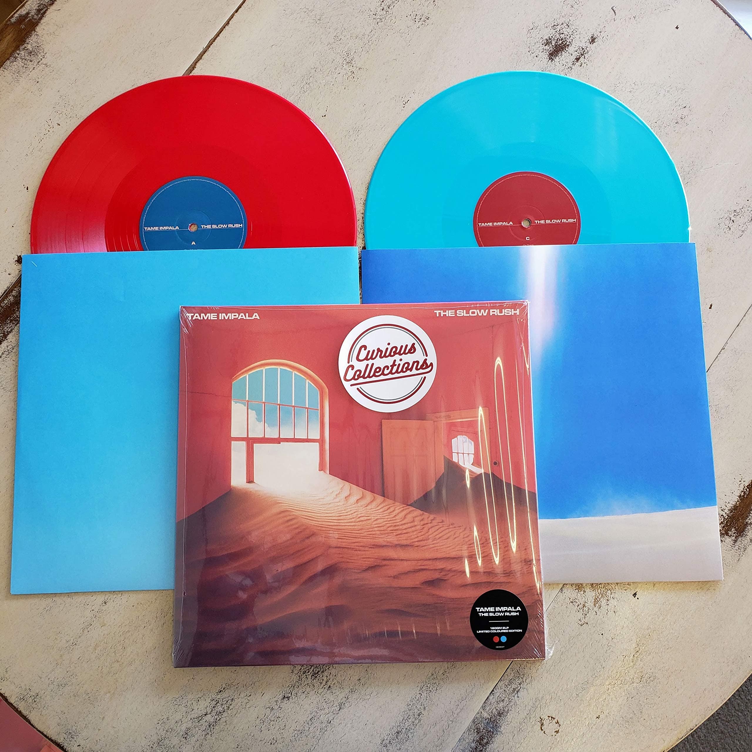 Tame Impala: The Slow Rush (Indie Exclusive Red / Light Blue Colored Vinyl) Vinyl 2LP