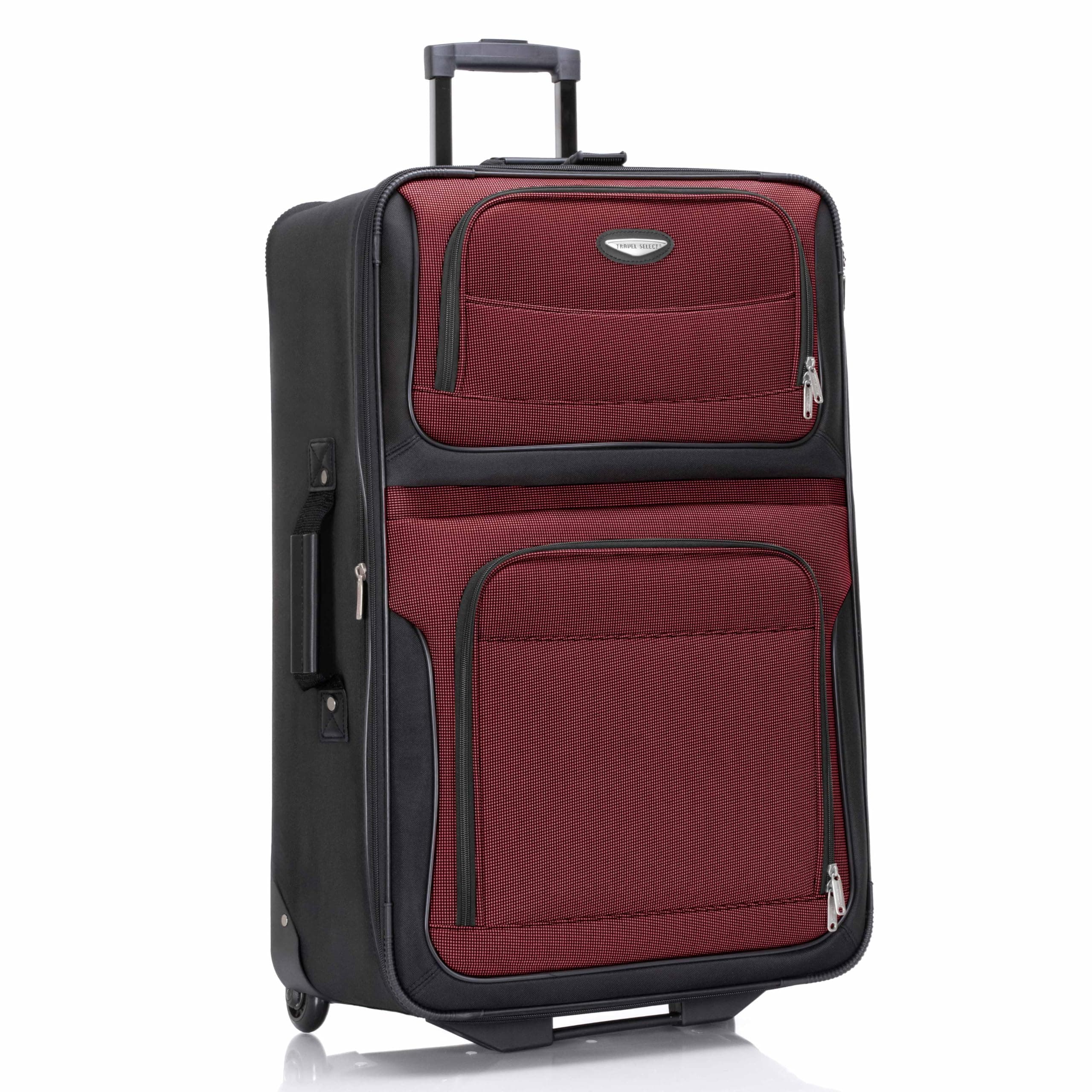 Travel Select Amsterdam Softside Expandable Luggage with Rolling Wheels, Red, 29-Inch Large