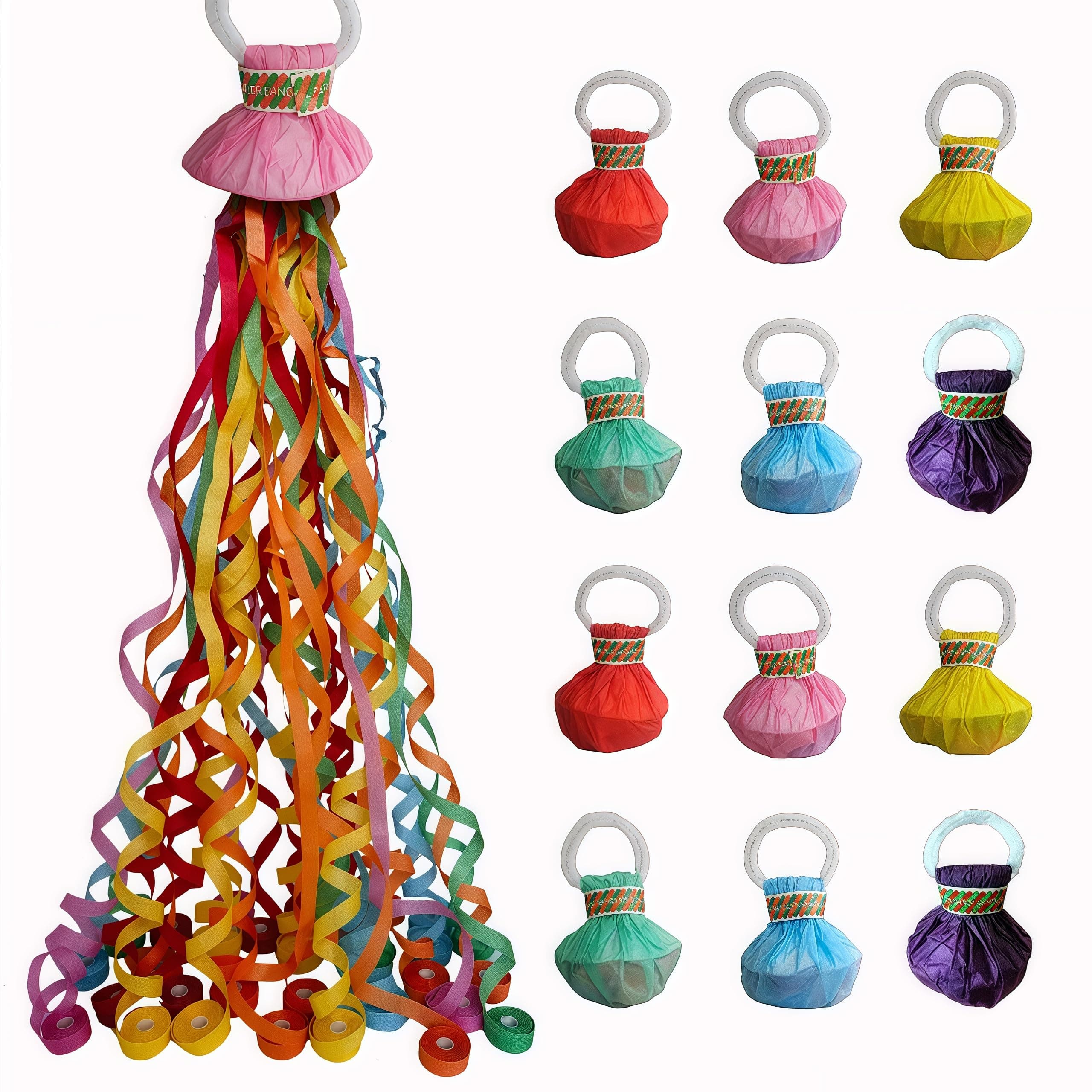 24 Pack Streamer Poppers No Mess Confetti Poppers，No Mess Streamers Easy to Clean Party Poppers，for Celebrations and Events，Six Color Mix